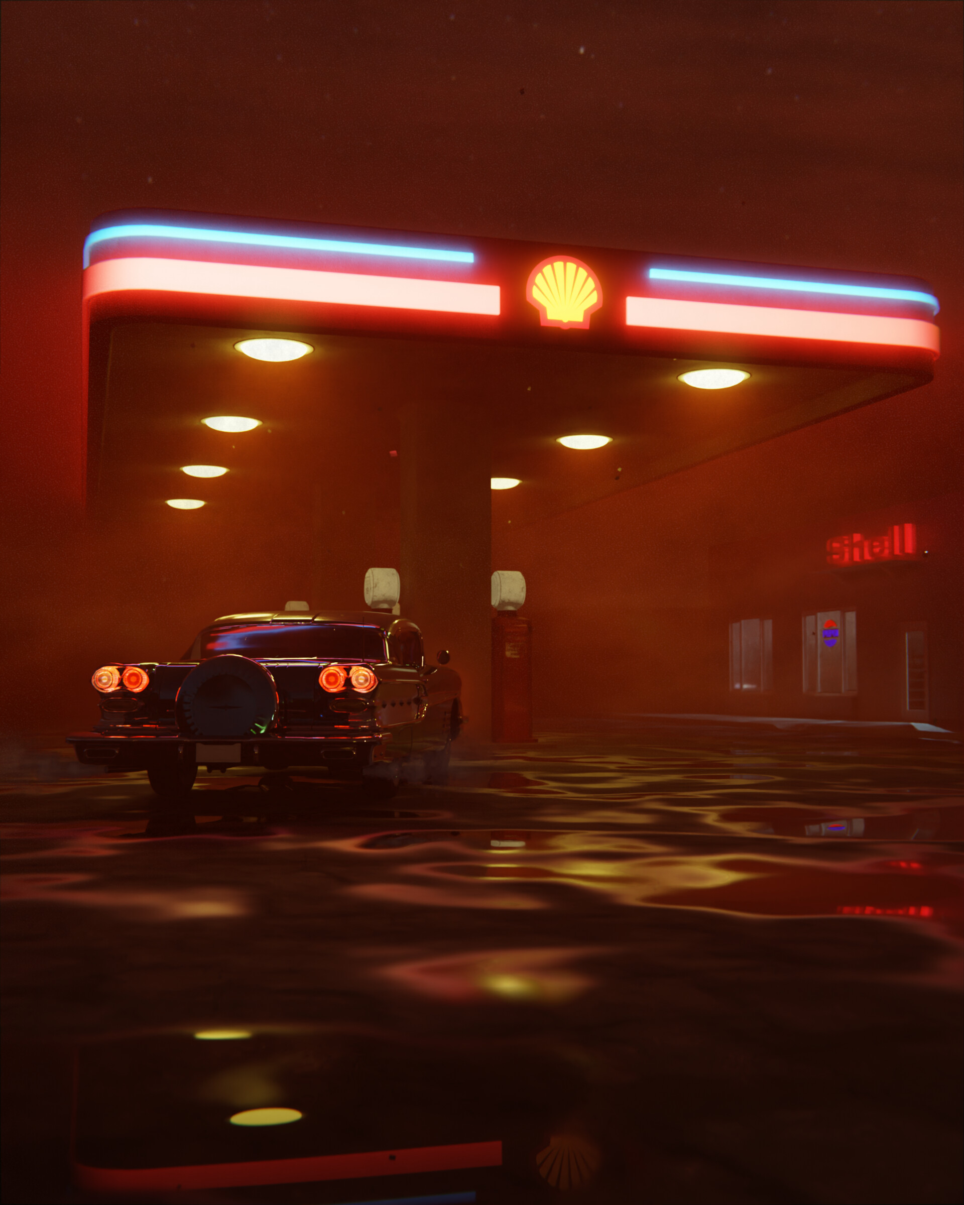 Ominous Gas Station