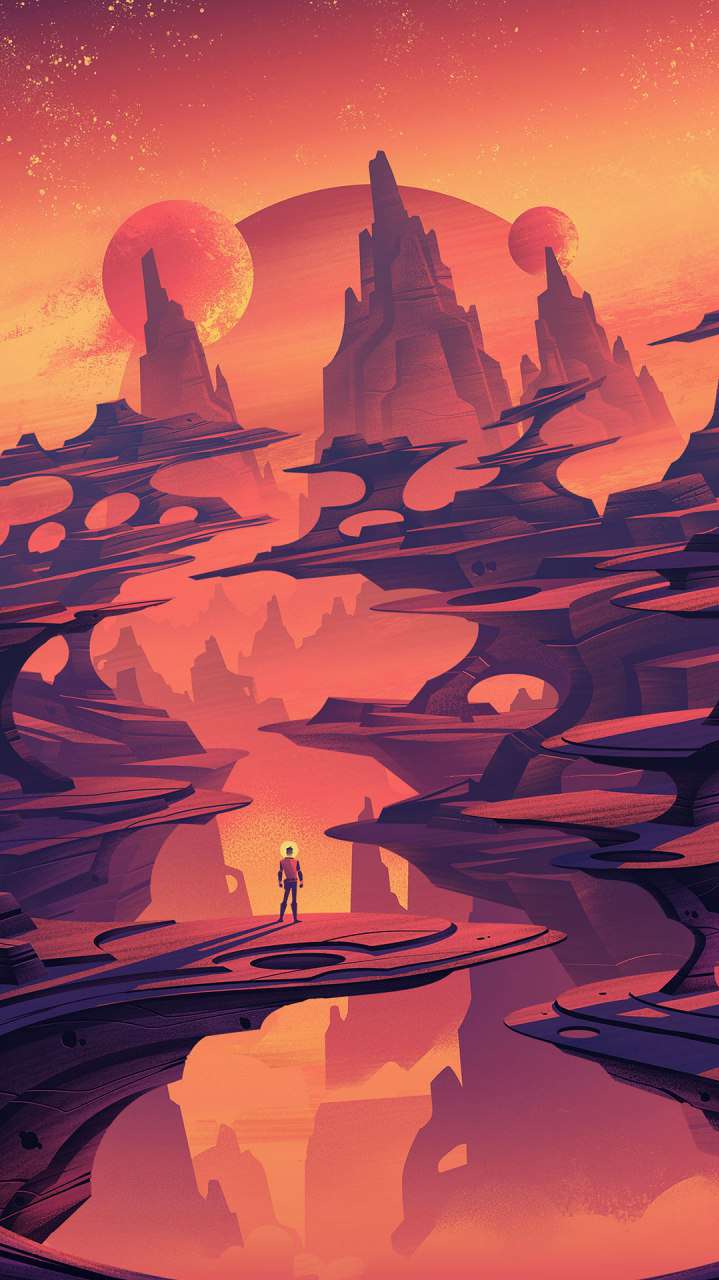 Man On Planet Artwork IPhone Wallpaper Wallpaper, iPhone Wallpaper
