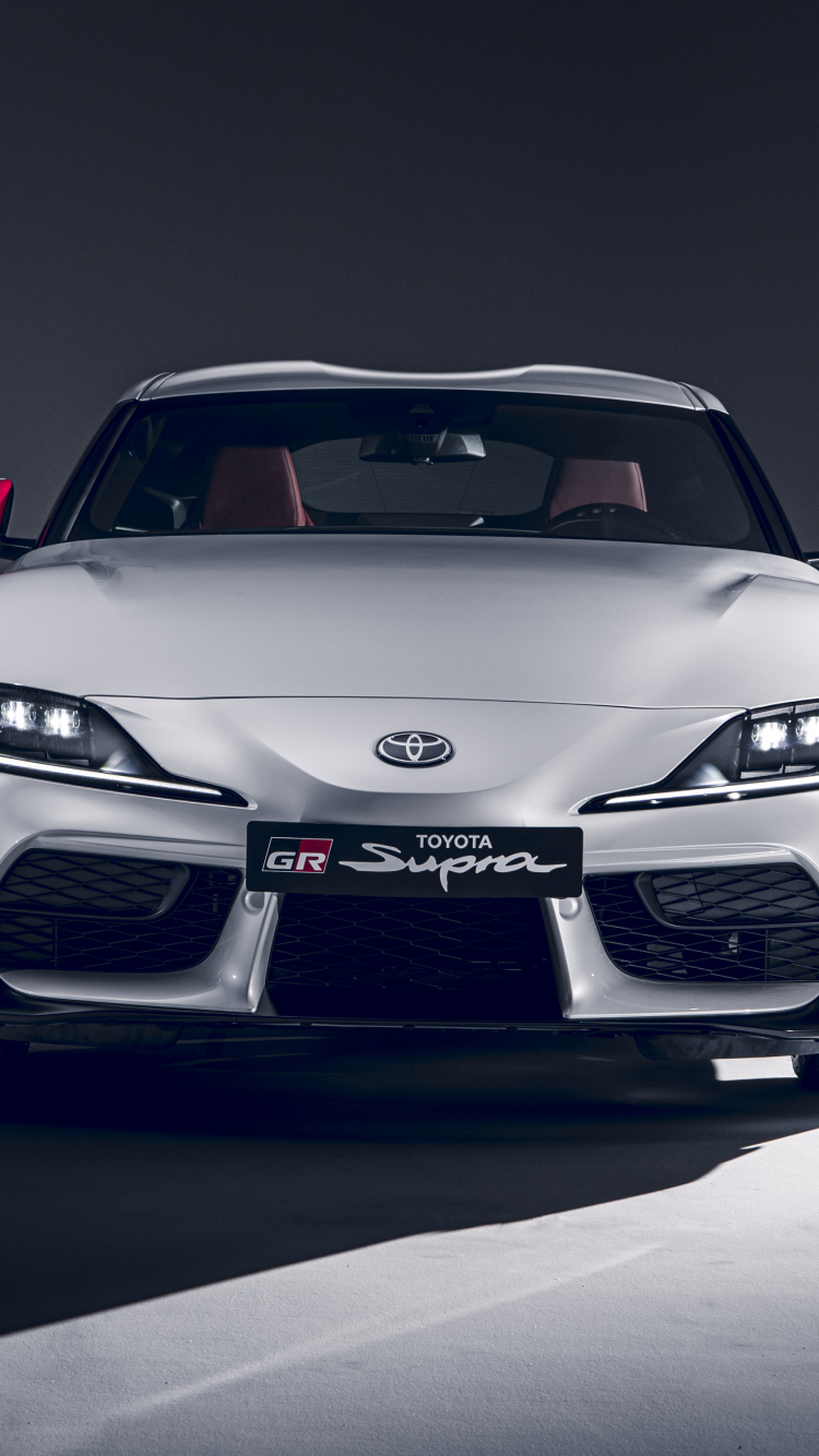 Download wallpaper 750x1334 toyota gr supra, white car, 2020, iphone 7, iphone 8, 750x1334 HD background, 24031