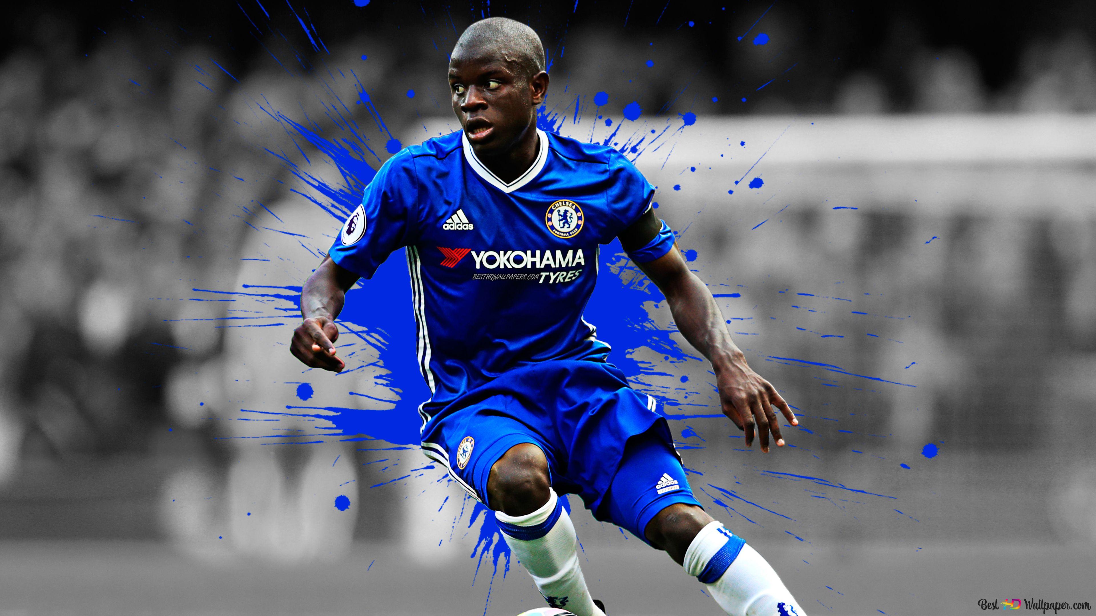 N'Golo Kante, French midfielder of Chelsea, one of the English Premier League teams 4K wallpaper download