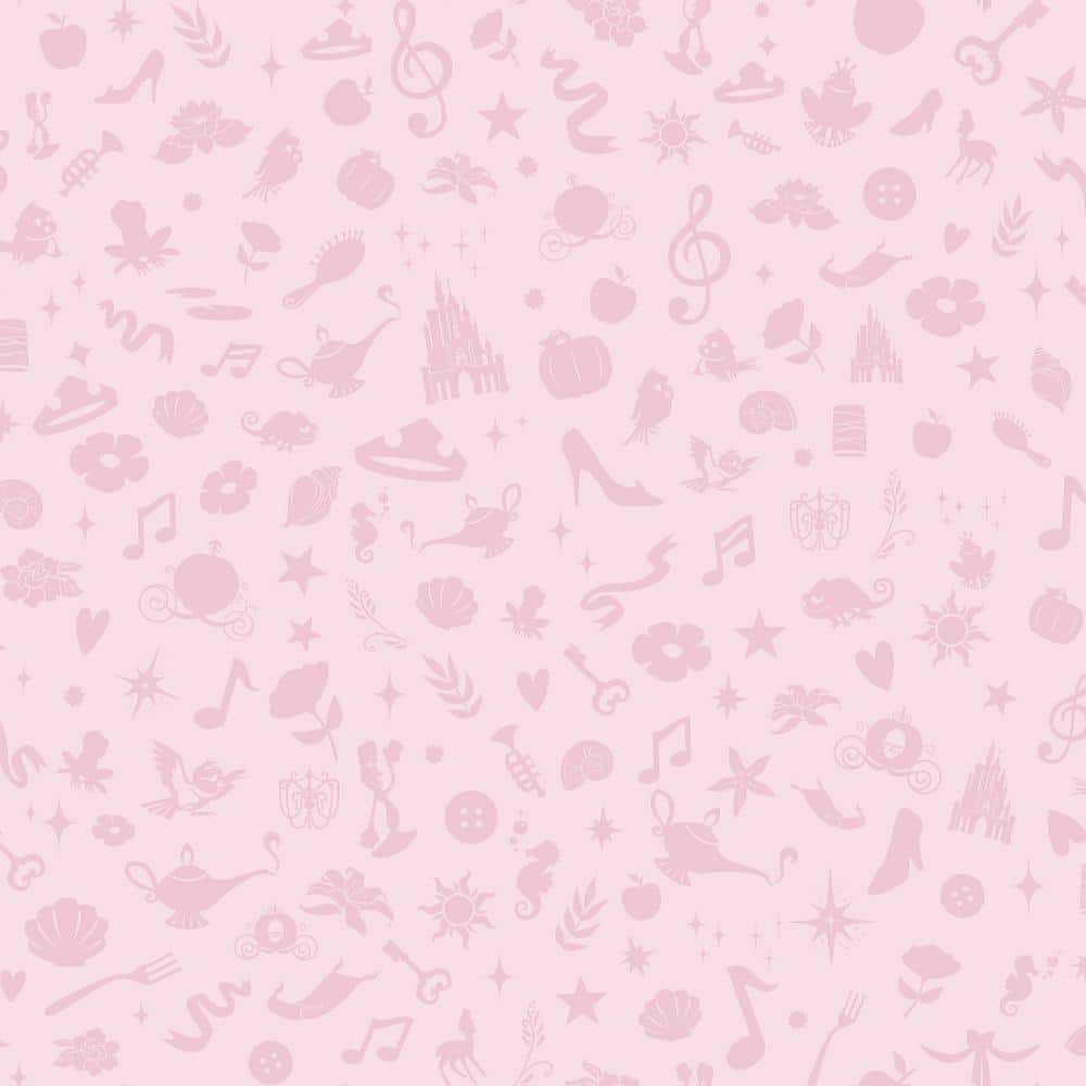 RoomMates Disney Princess Icon Pink Peel and Stick Wallpaper (Covers 28.18 sq. ft.) RMK11408WP Home Depot