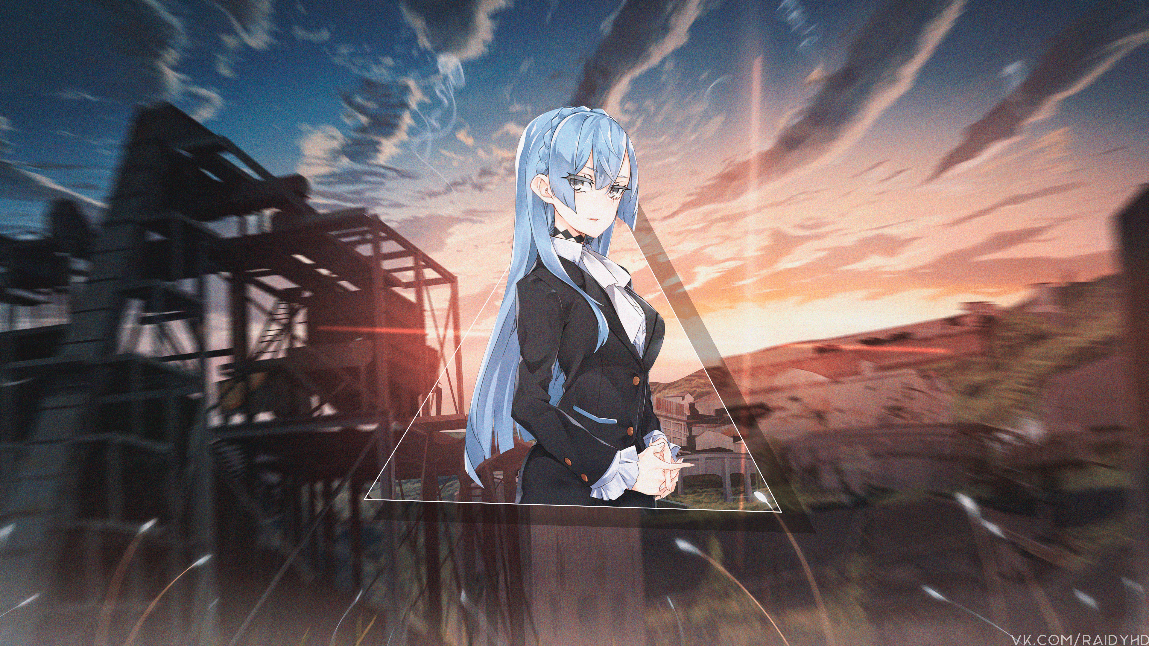 4K, Sonozaki Noriko, Anime, Anime Girls, Picture In Picture Gallery HD Wallpaper