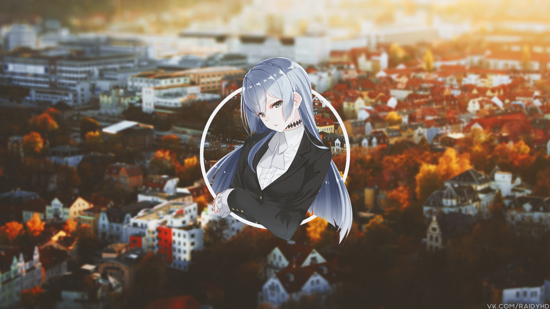 Wallpaper, anime girls, picture in picture, Sonozaki Noriko, Kiznaiver, Raidy HD 1920x1080