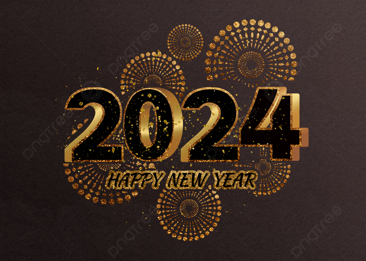 2024 Black Gold Fireworks Bloom New Years Eve Festival Background, Two Thousand And Twenty Four, New Year, Holiday Background Image And Wallpaper for Free Download