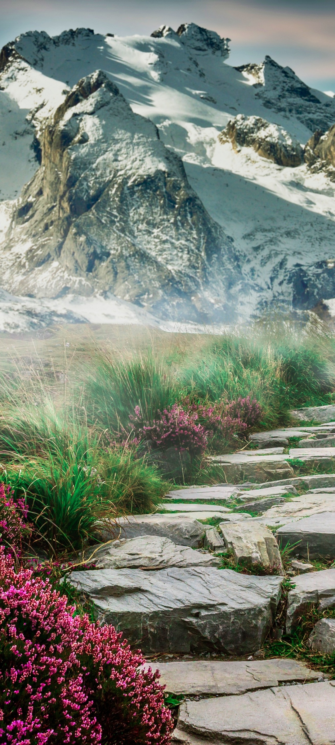 Mountains Wallpaper 4K, Path, Hill, Spring, Nature