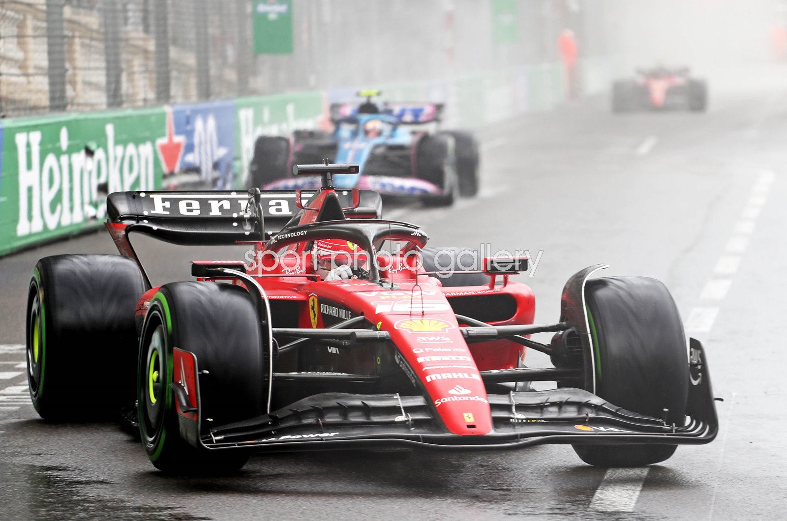 Charles Leclerc Monaco driving Ferrari Monaco Grand Prix 2023 Image. Motor Racing Posters