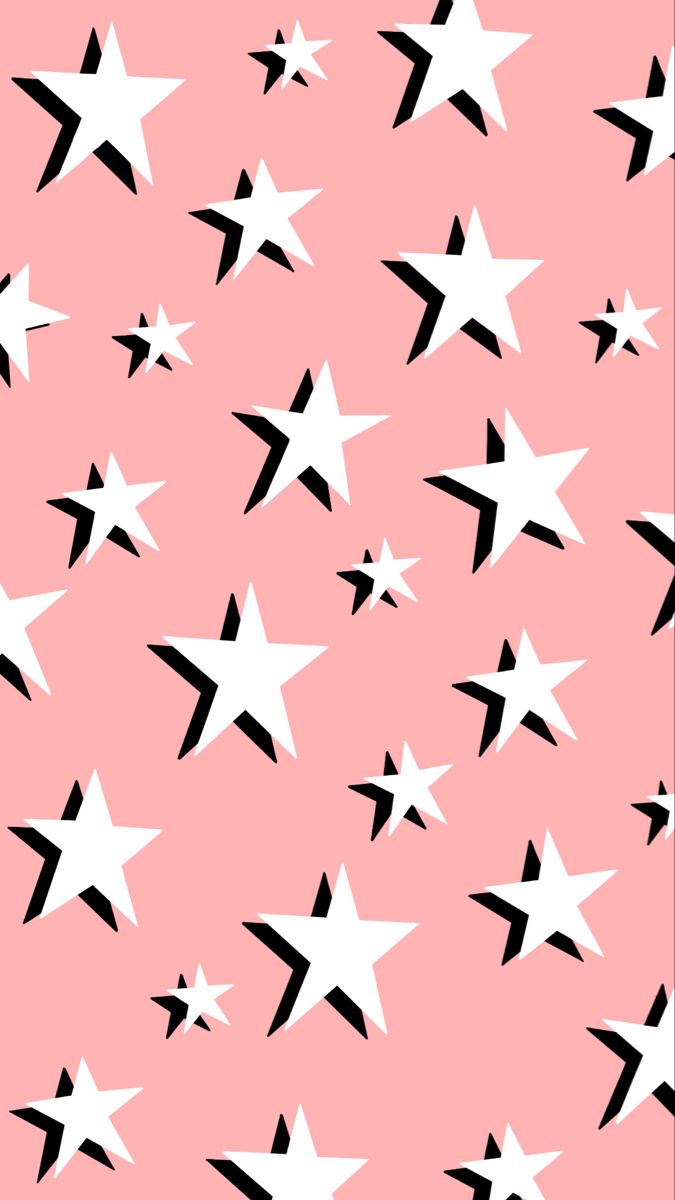 Pink Pastel Star Aesthetic Pattern Wallpaper. Preppy wallpaper, Preppy wall collage, Edgy wallpaper