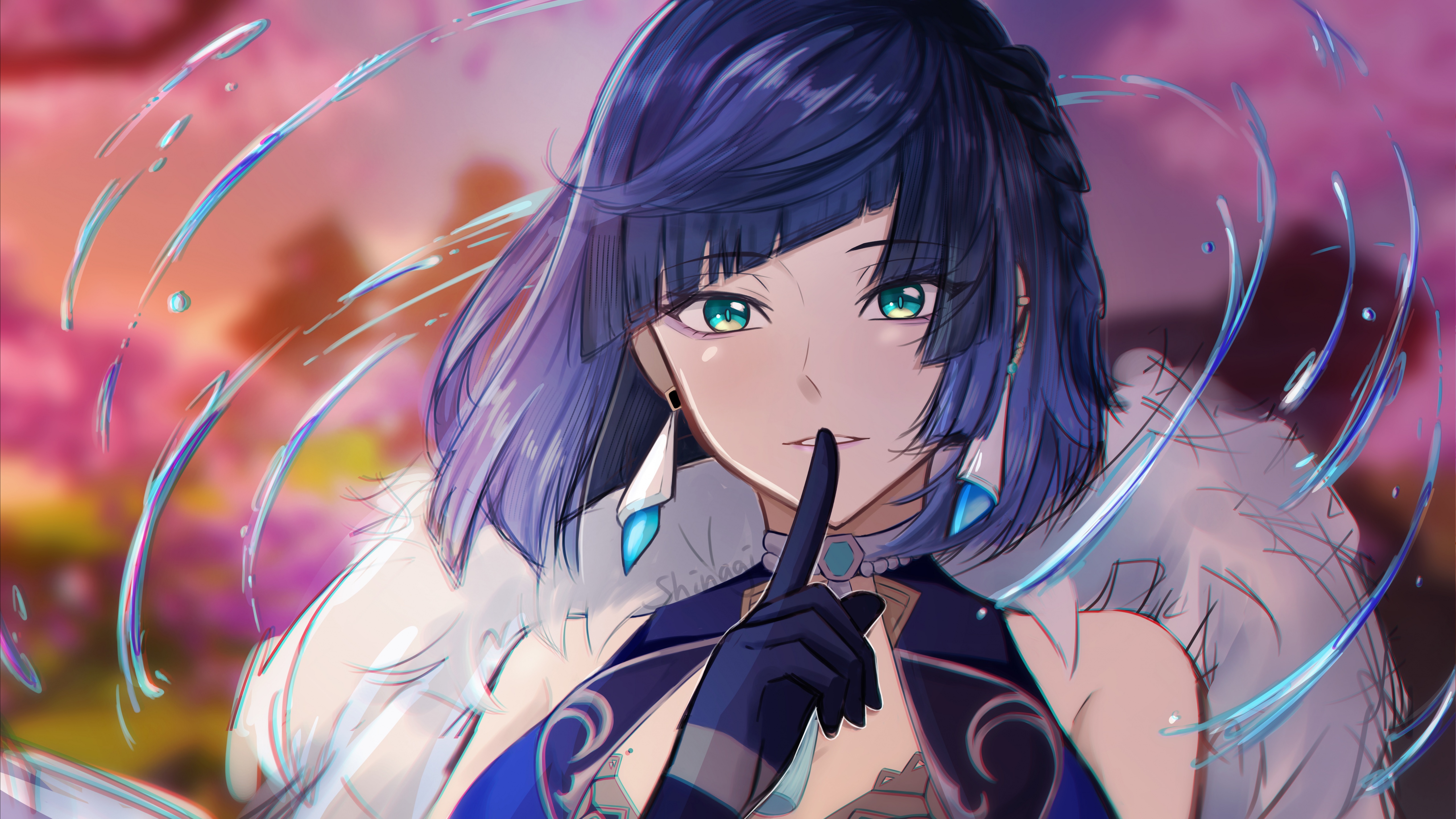 Yelan Wallpaper 4K, Genshin Impact, Games