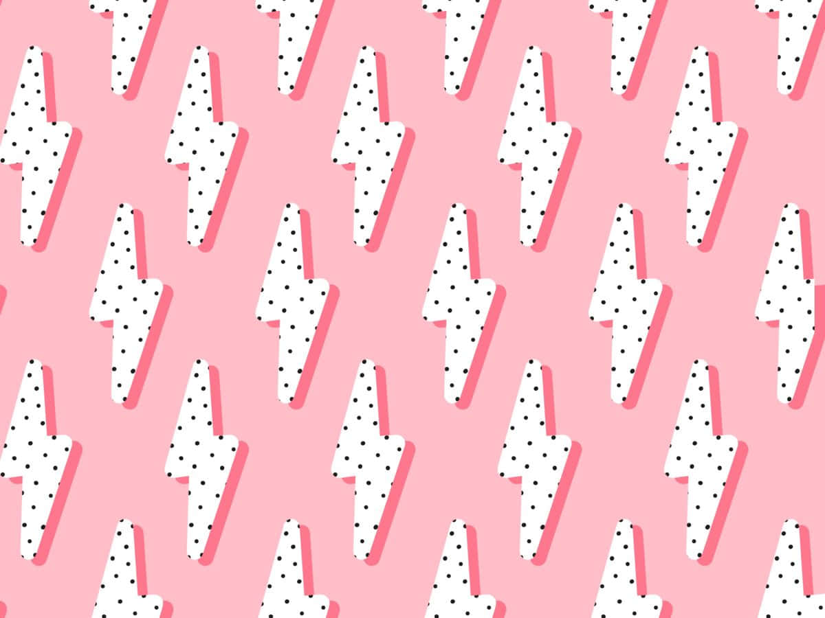 Download A Pink And White Lightning Bolt Pattern Wallpaper