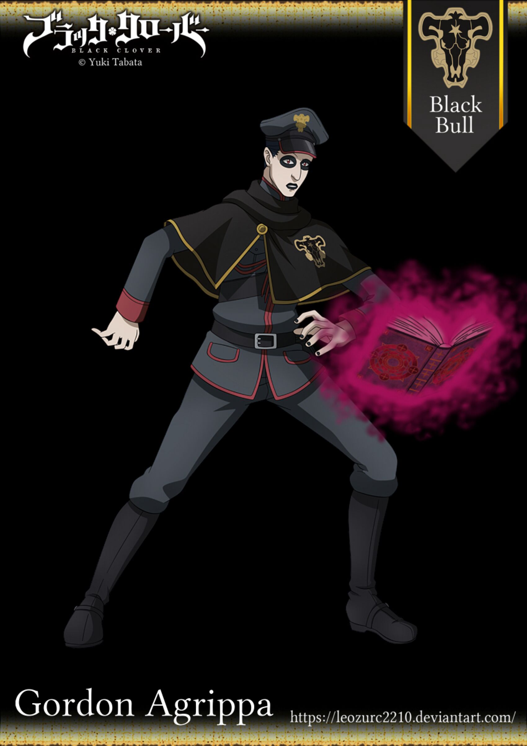 Gordon Agrippa. Black clover anime, Black anime characters, Black bull