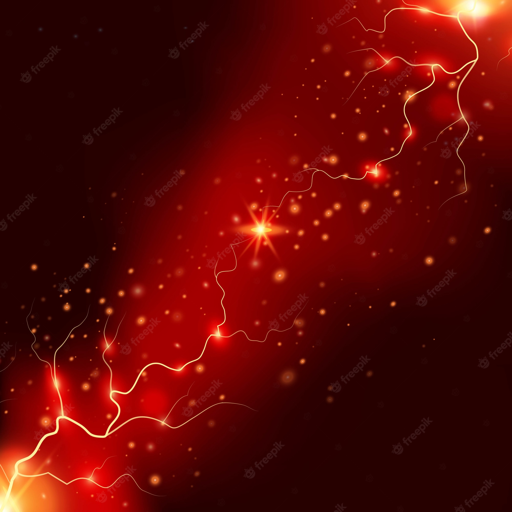 Red Lightning Background Image