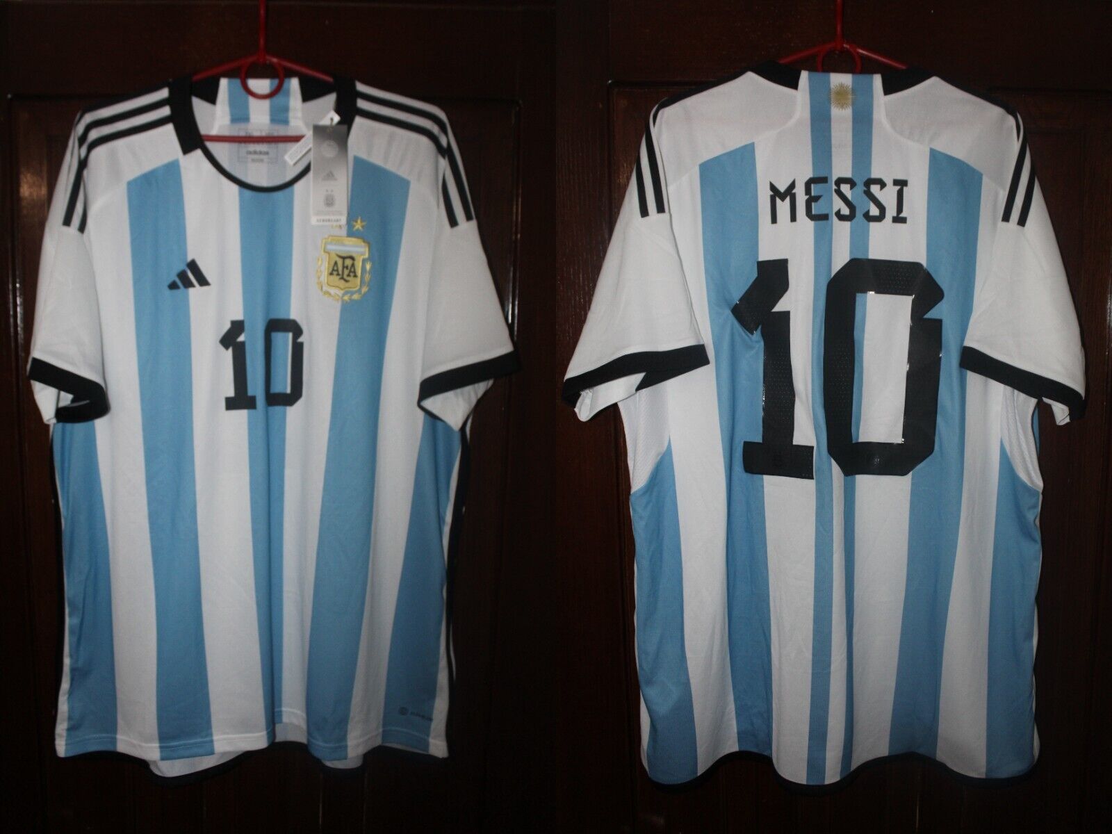 BNWT Argentina 2022 2023 Messi World Cup Adidas Home Shirt Jersey Trikot Sz 2XL