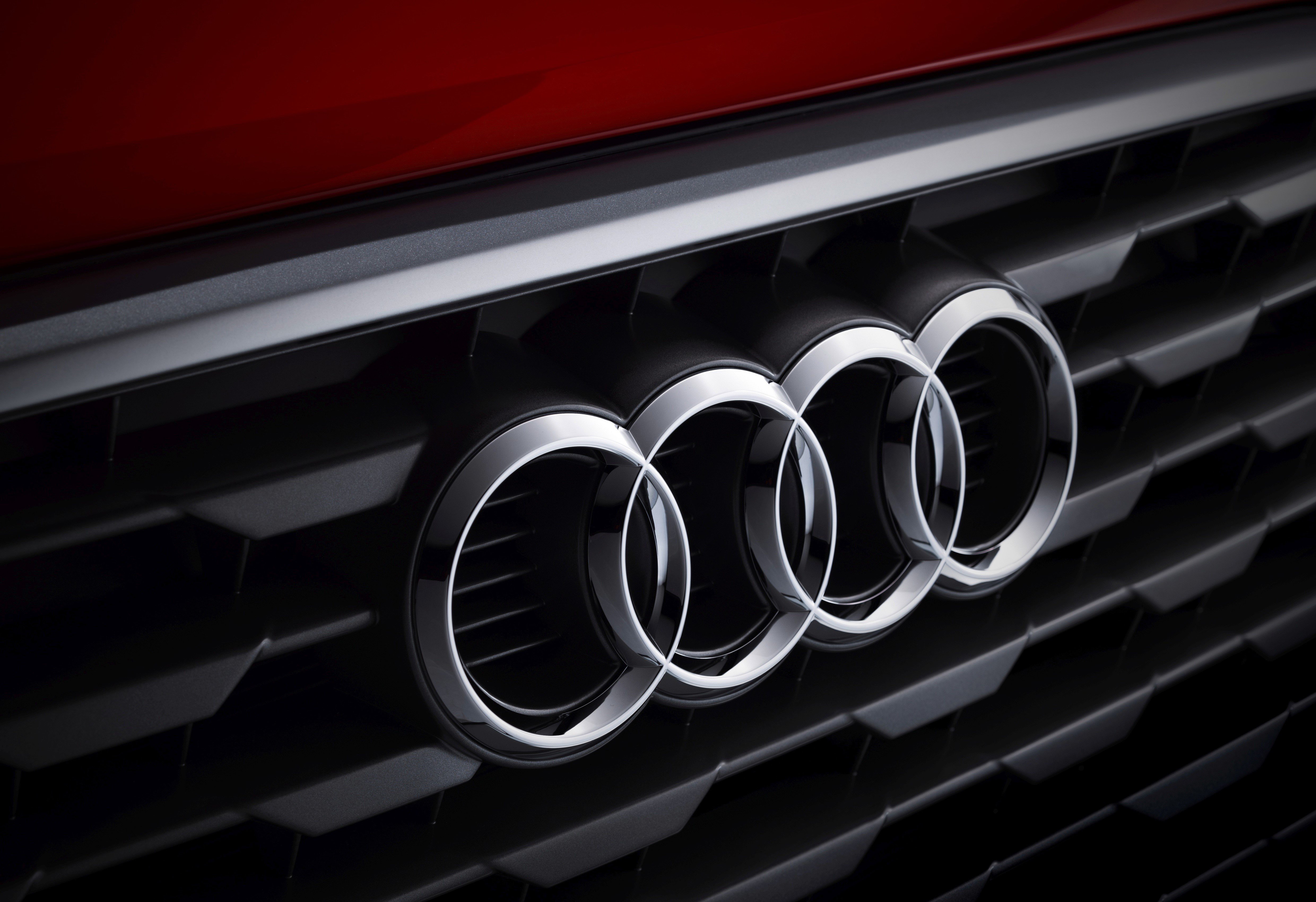 4K, Audi, Logo Emblem, Closeup Gallery HD Wallpaper