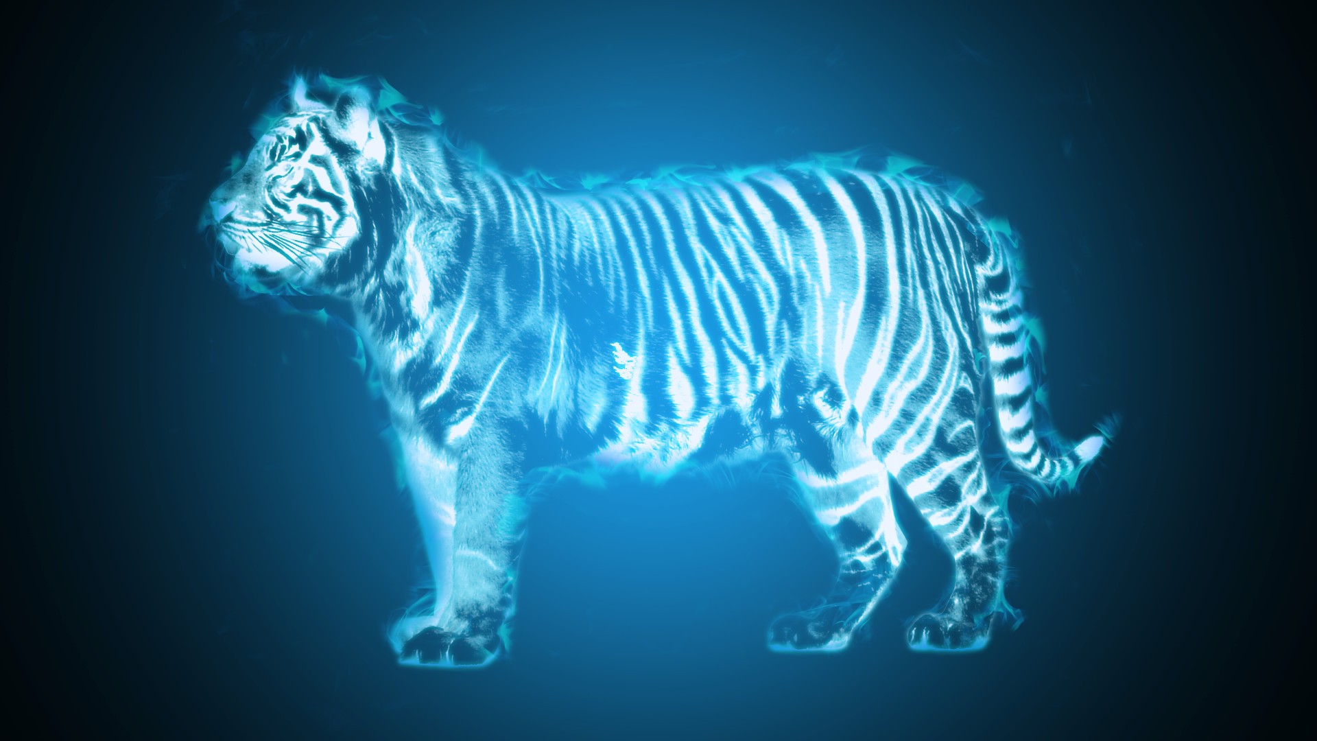 Abstract minimal tiger wallpaper