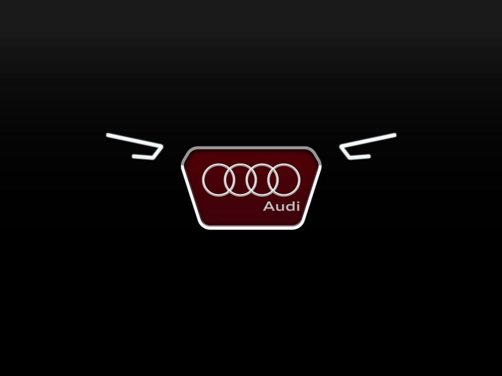 Audi Logo With Headlights wallpaper in 1024x768 resolution