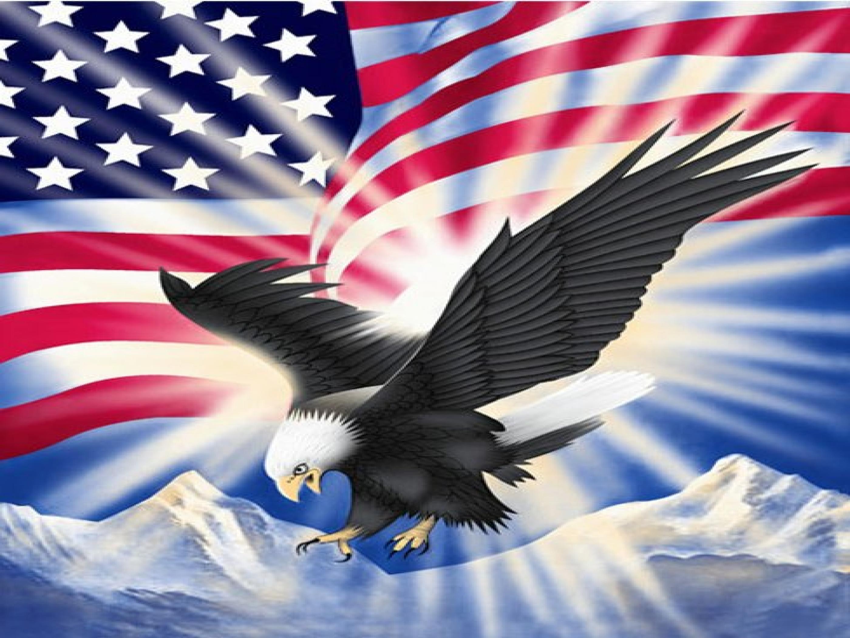 Cool USA Flag Eagle Wallpaper