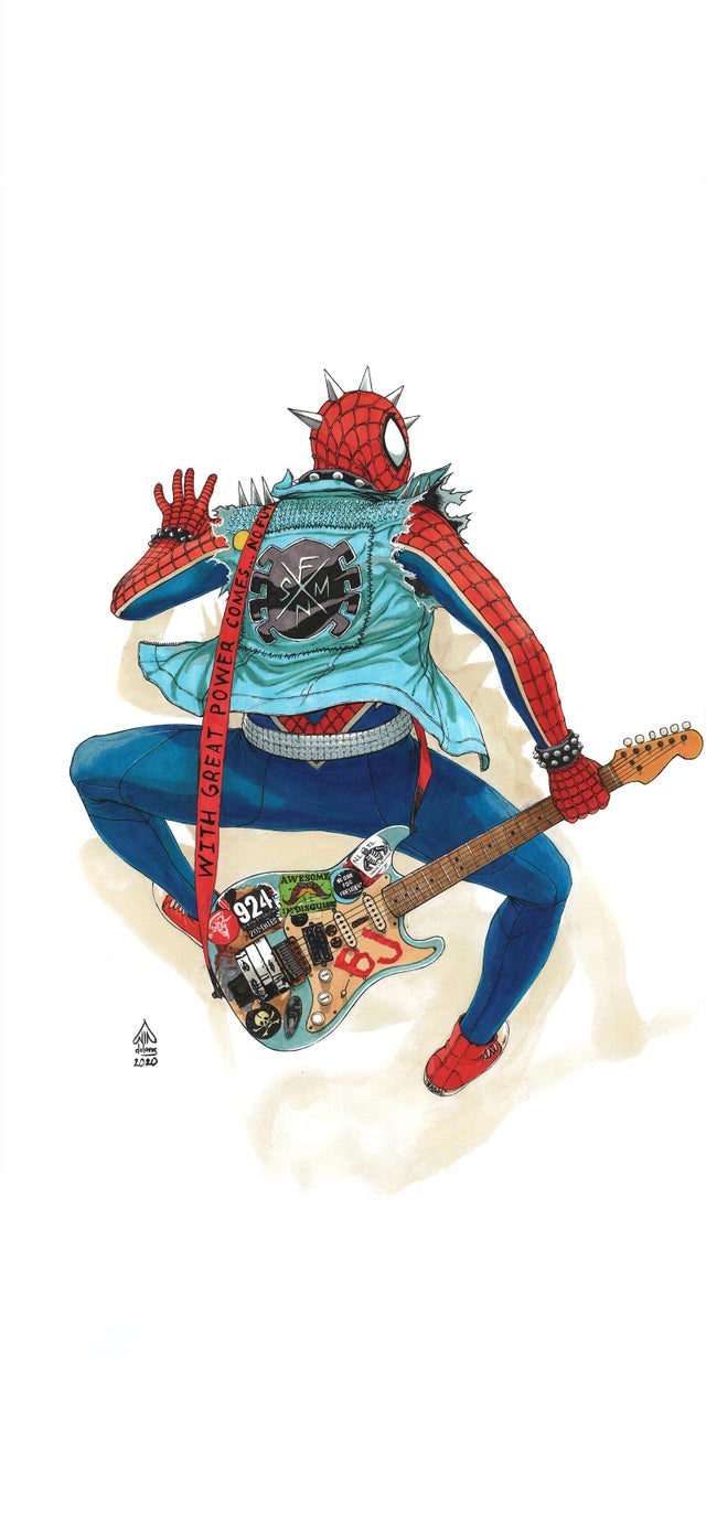 Spider Man, Spider Punk Wallpaper (by Win Dolores) [1500x3251]