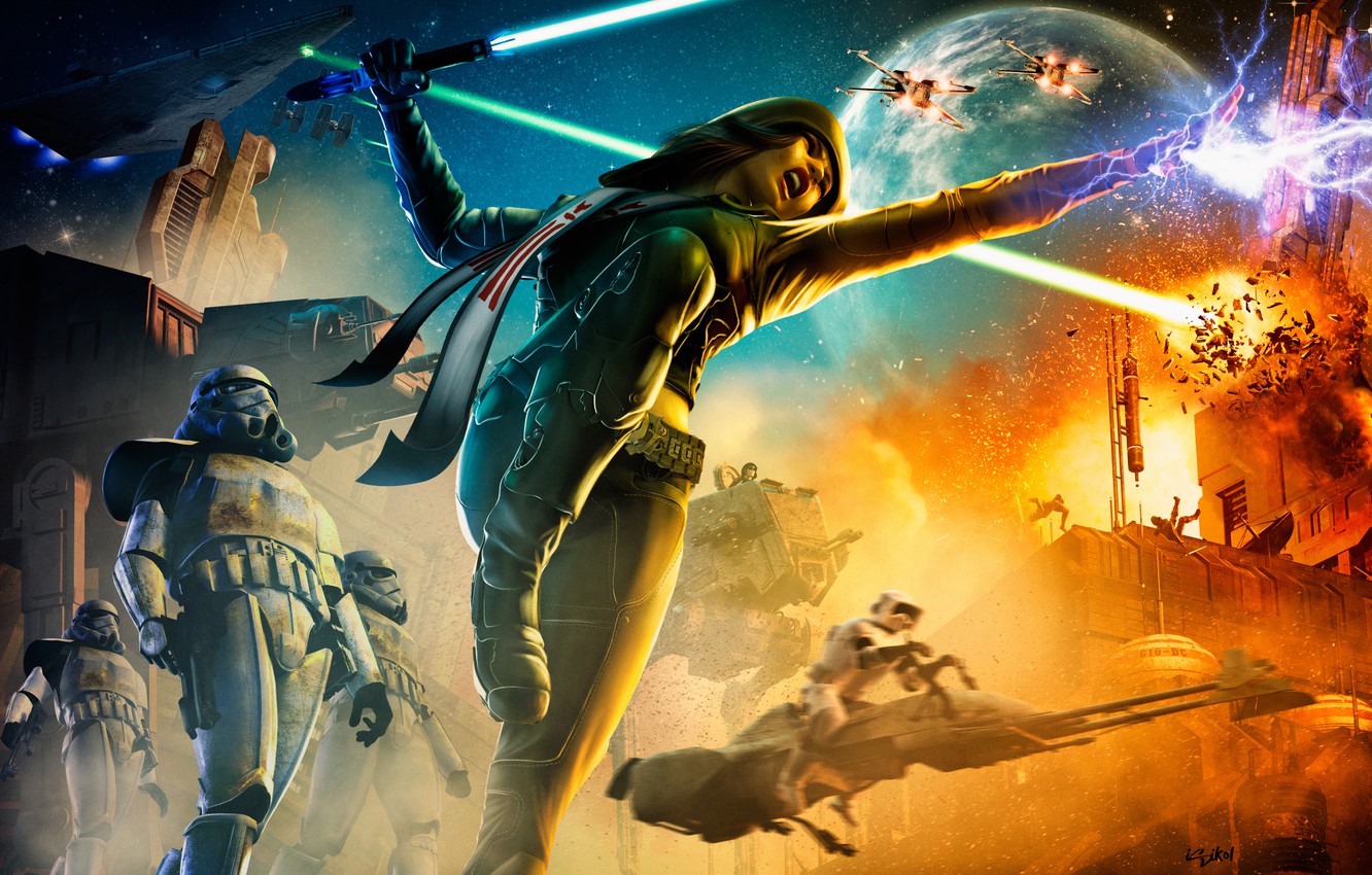 Wallpaper weapons, art, star wars, battle, StarWars image for desktop, section фантастика