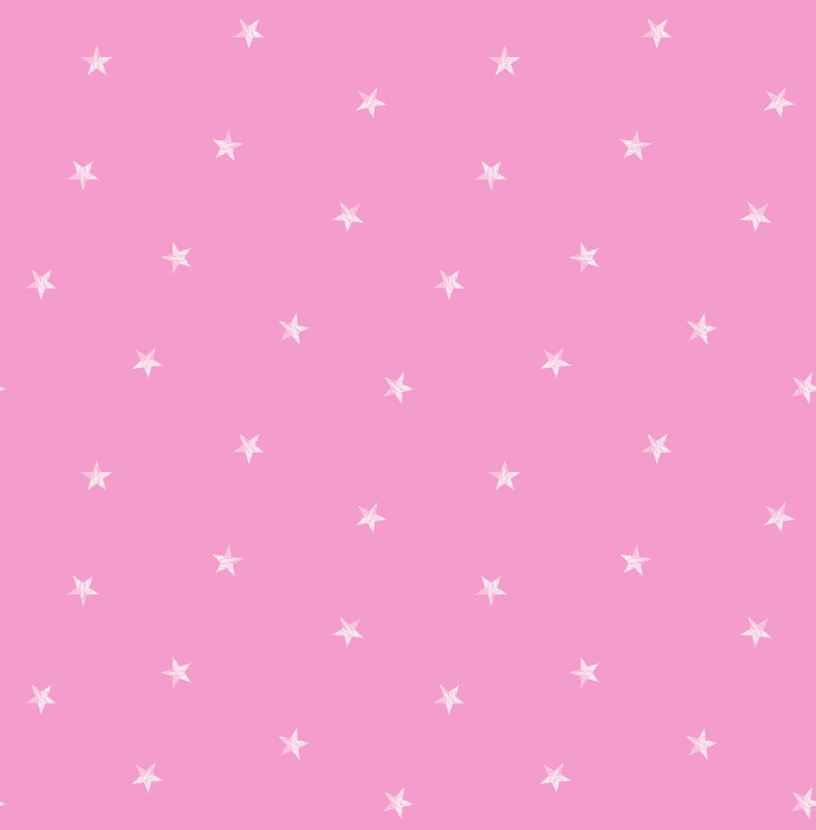 Pastel Deep Pink White Pearlescent Star Kids Girls Nursery Baby Wallpaper 5011419211258
