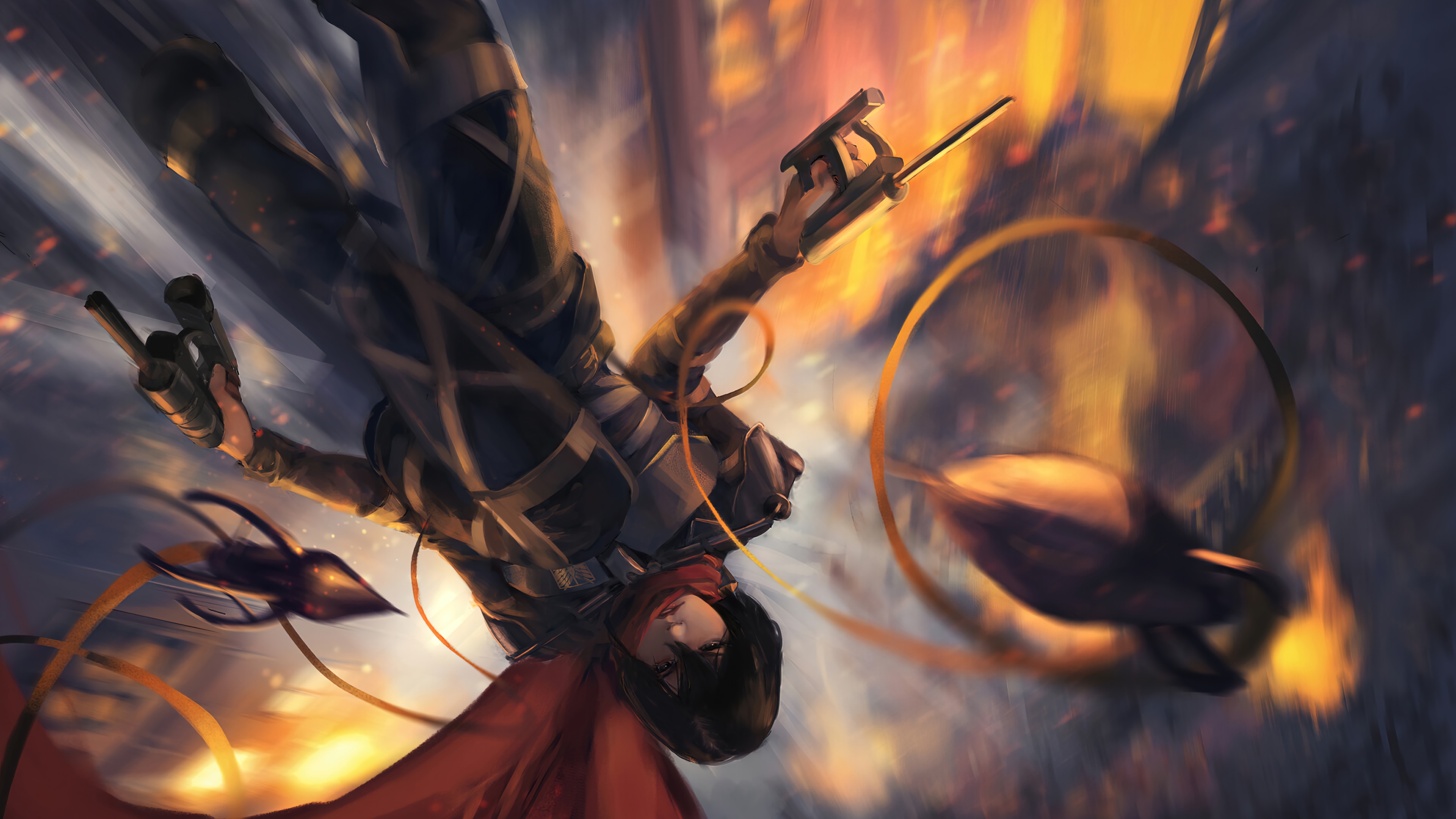 mikasa, attack on titan, aot, 進撃の巨人, 4k, pc Gallery HD Wallpaper