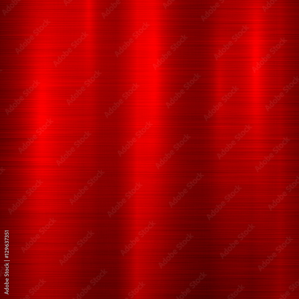 Red metal abstract technology background with polished, brushed texture, chrome, silver, steel, aluminum for design concepts, web, prints, posters, wallpaper, interfaces. Vector illustration. Stock Vector