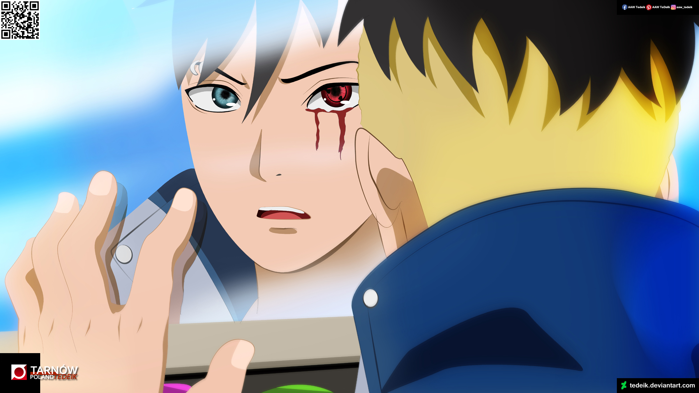 Kawaki Boruto Sharingan Naruto Wallpaper:2400x1350