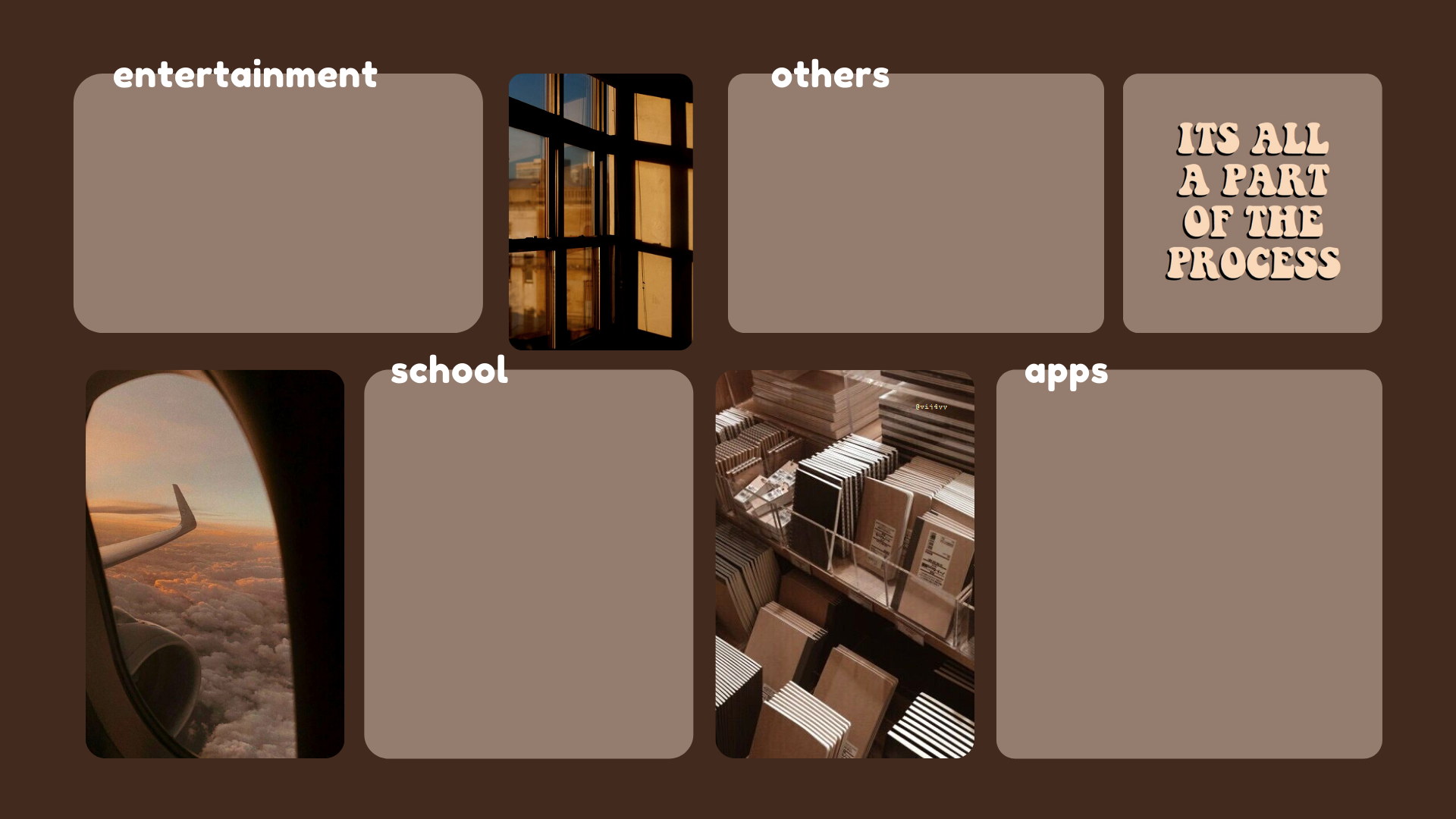aesthetic brown desktop organizer wallpaper. Desktop wallpaper design, Minimalist desktop wallpaper, Desktop wallpaper organizer
