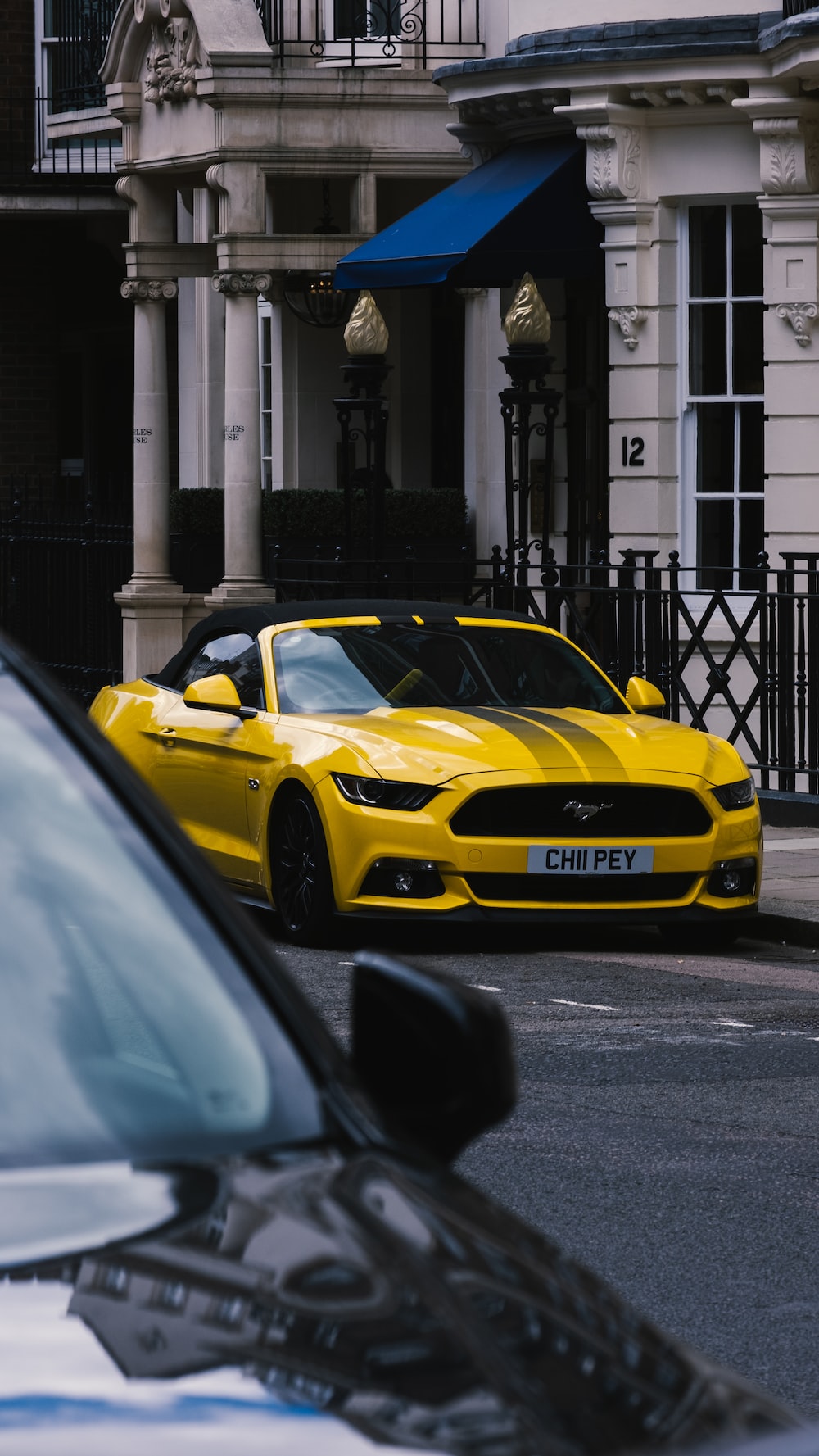 Yellow Mustang Picture. Download Free Image