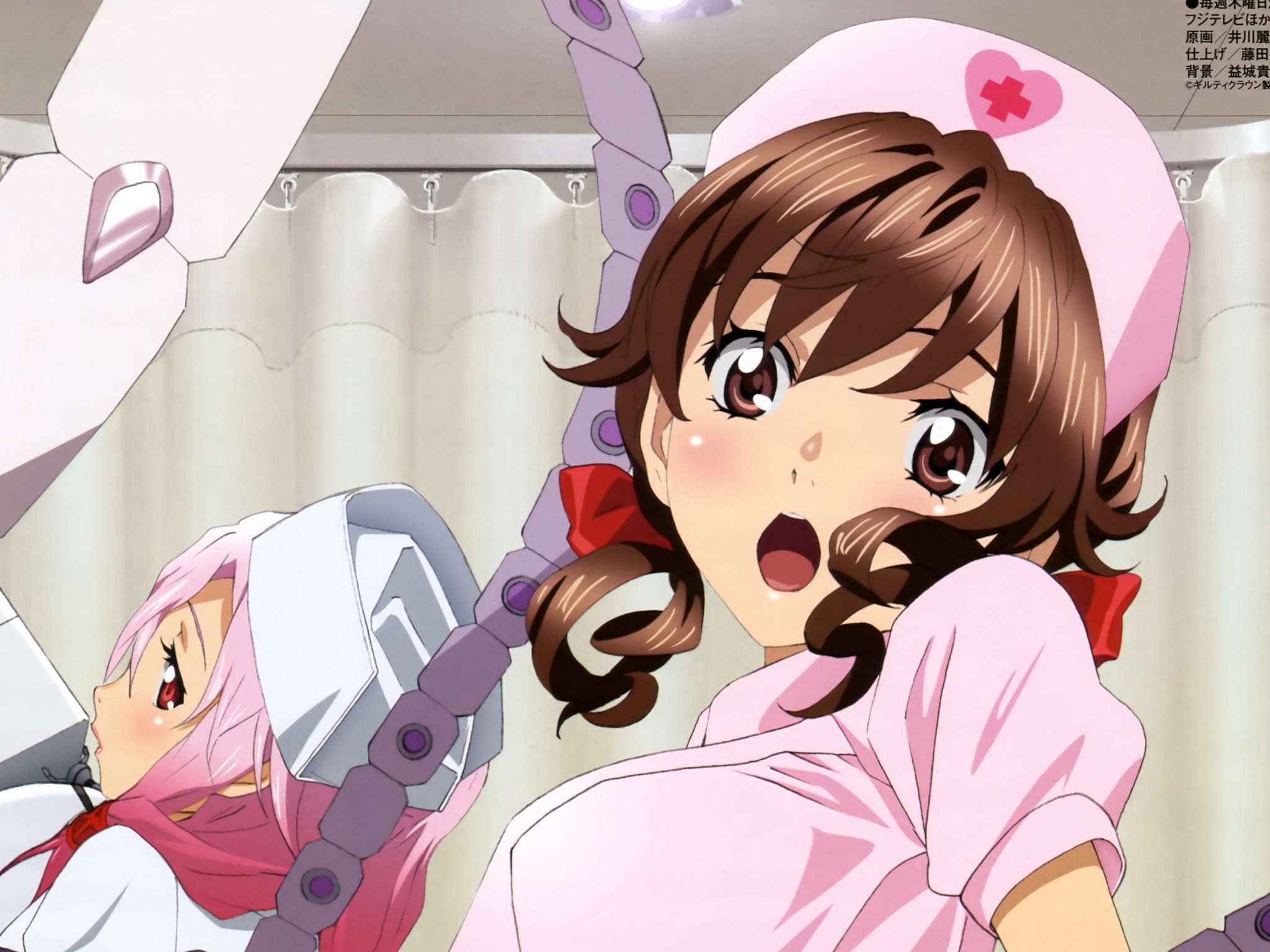 Wallpaper 4k guilty crown, girl, nurse, misunderstanding 4k Wallpaper