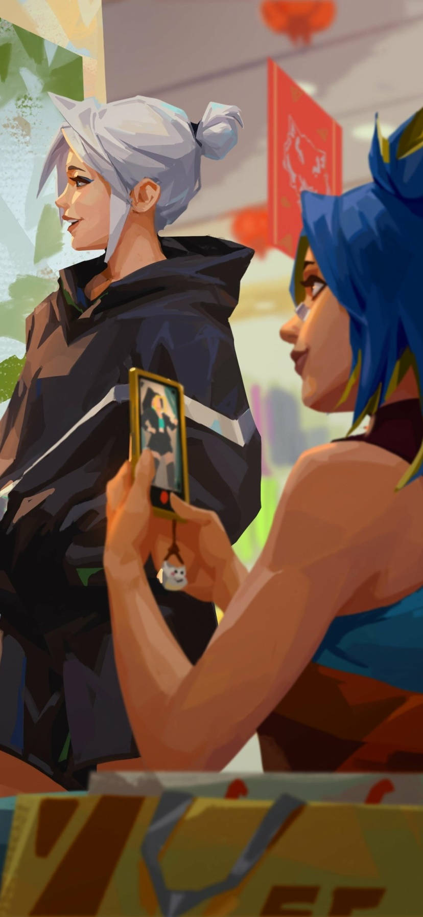 Download Valorant iPhone With Jett And Neon Wallpaper