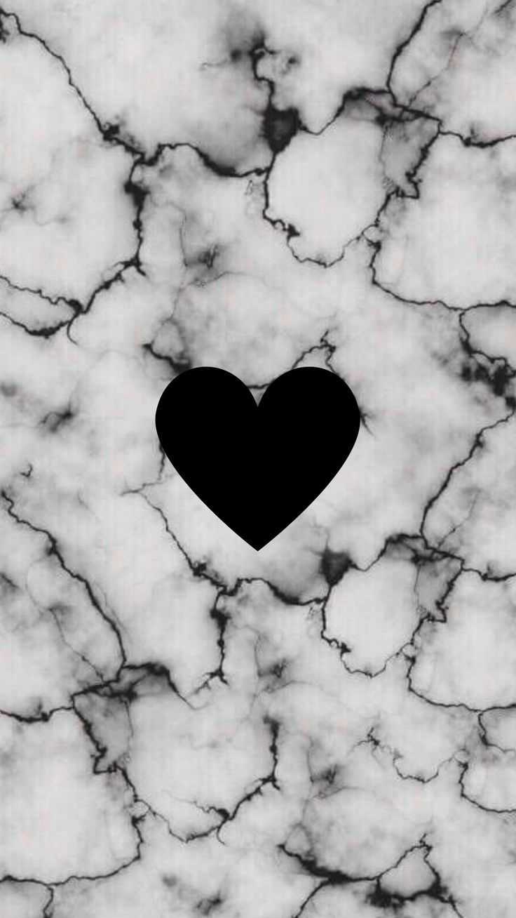 Broken Heart Black and White Wallpaper