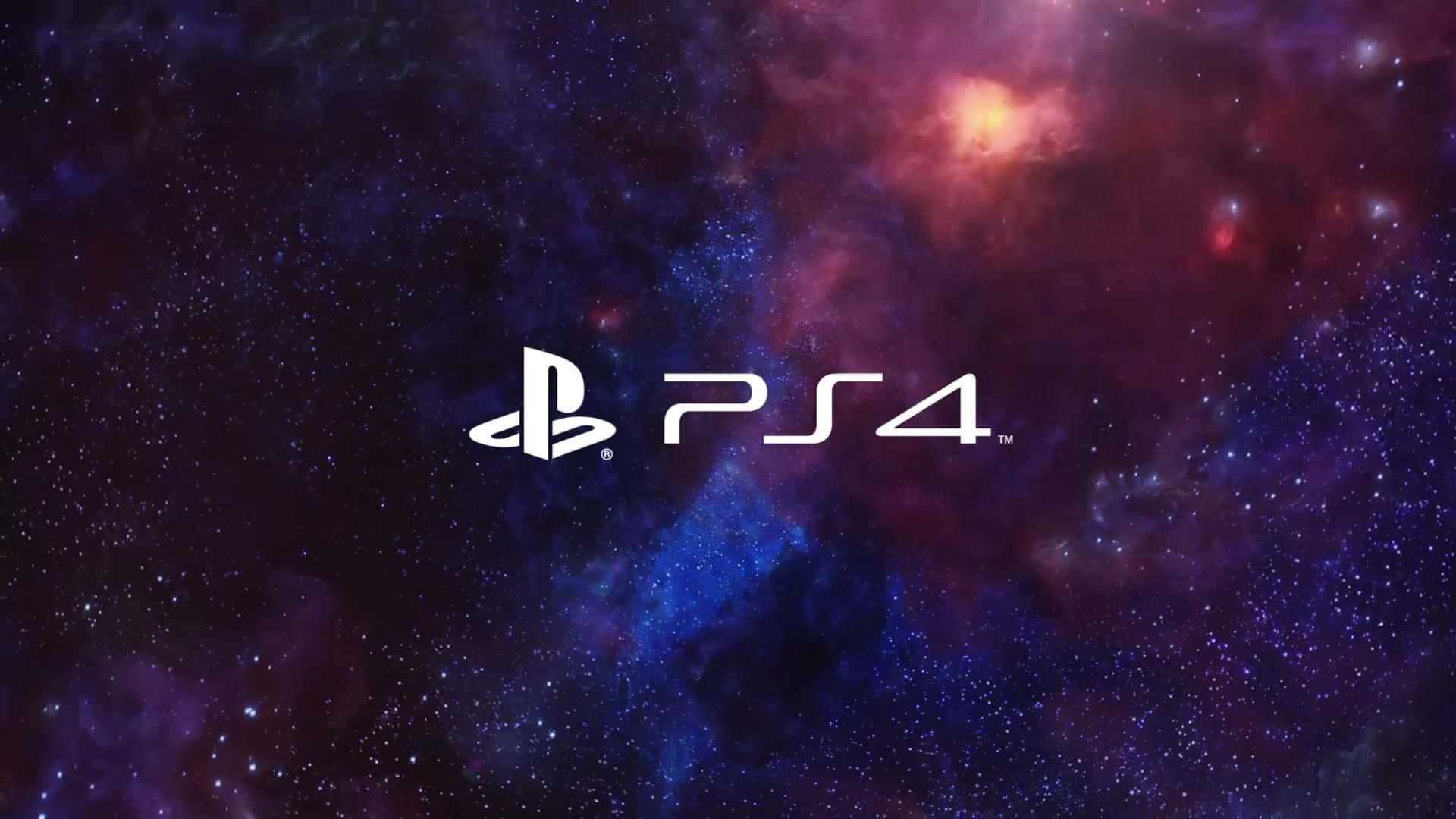 Download A Playstation 4 Logo With A Galaxy Background