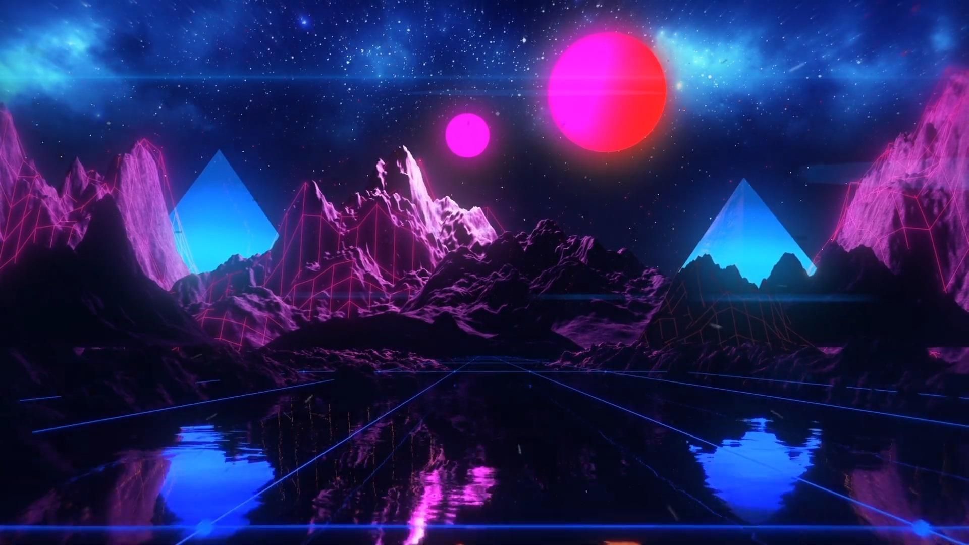 Retro Vapor Wave Wallpaper [1920 X 1080]. Live Wallpaper, Waves Wallpaper, Desktop Wallpaper Art