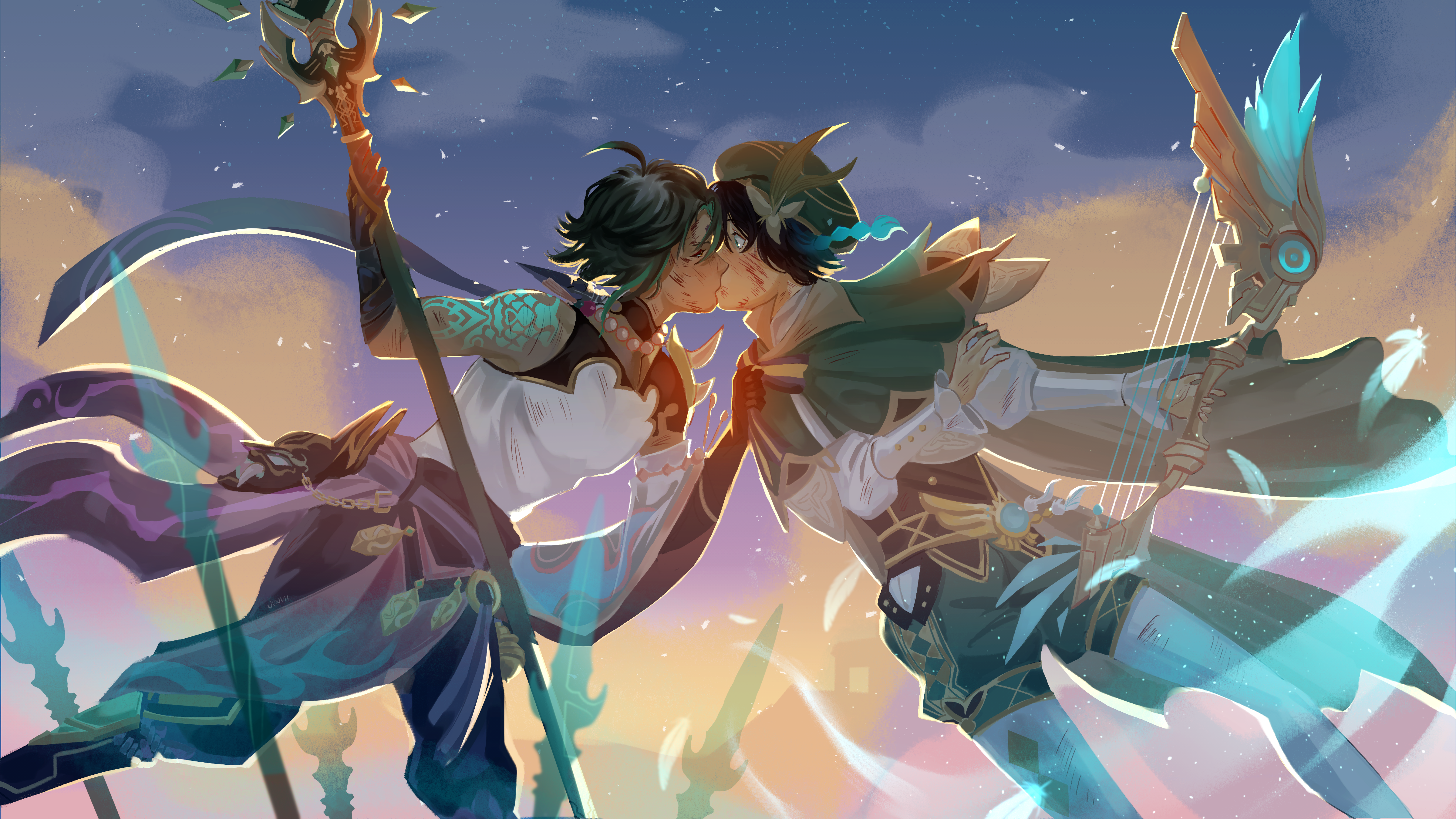 Xiao and Venti Wallpaper