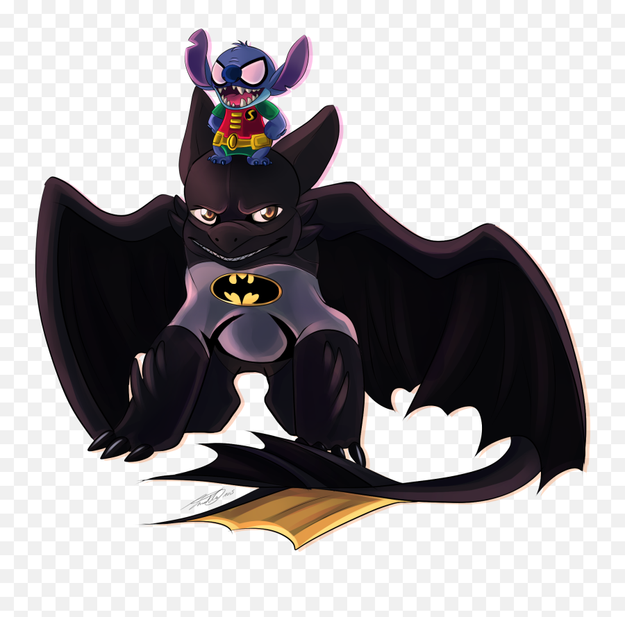 Download HD Stitch Batman Toothless Drawing How To Train Stitch Toothless Pikachu Png, Toothless Png transparent png image