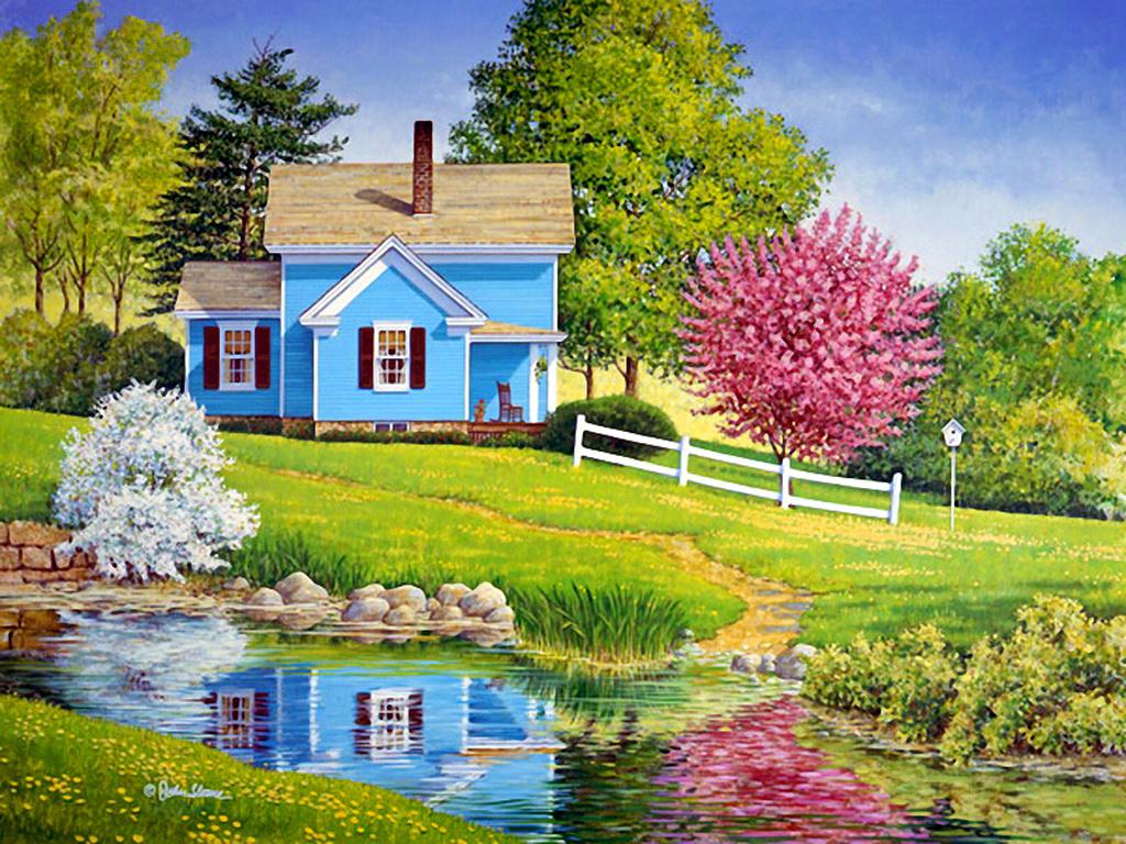 Country Spring Wallpaper