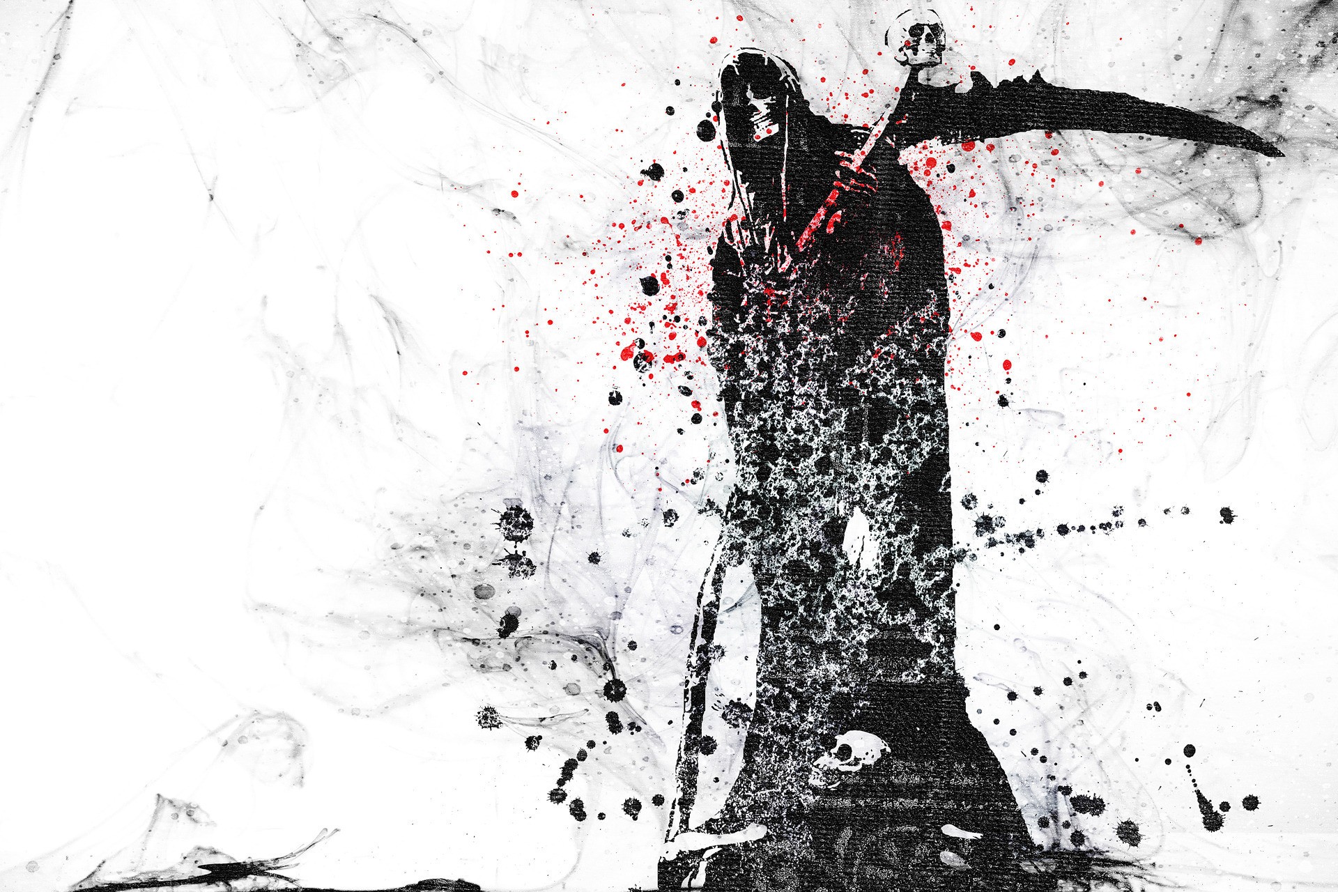 death, Grim Reaper, ink wash paintings Gallery HD Wallpaper