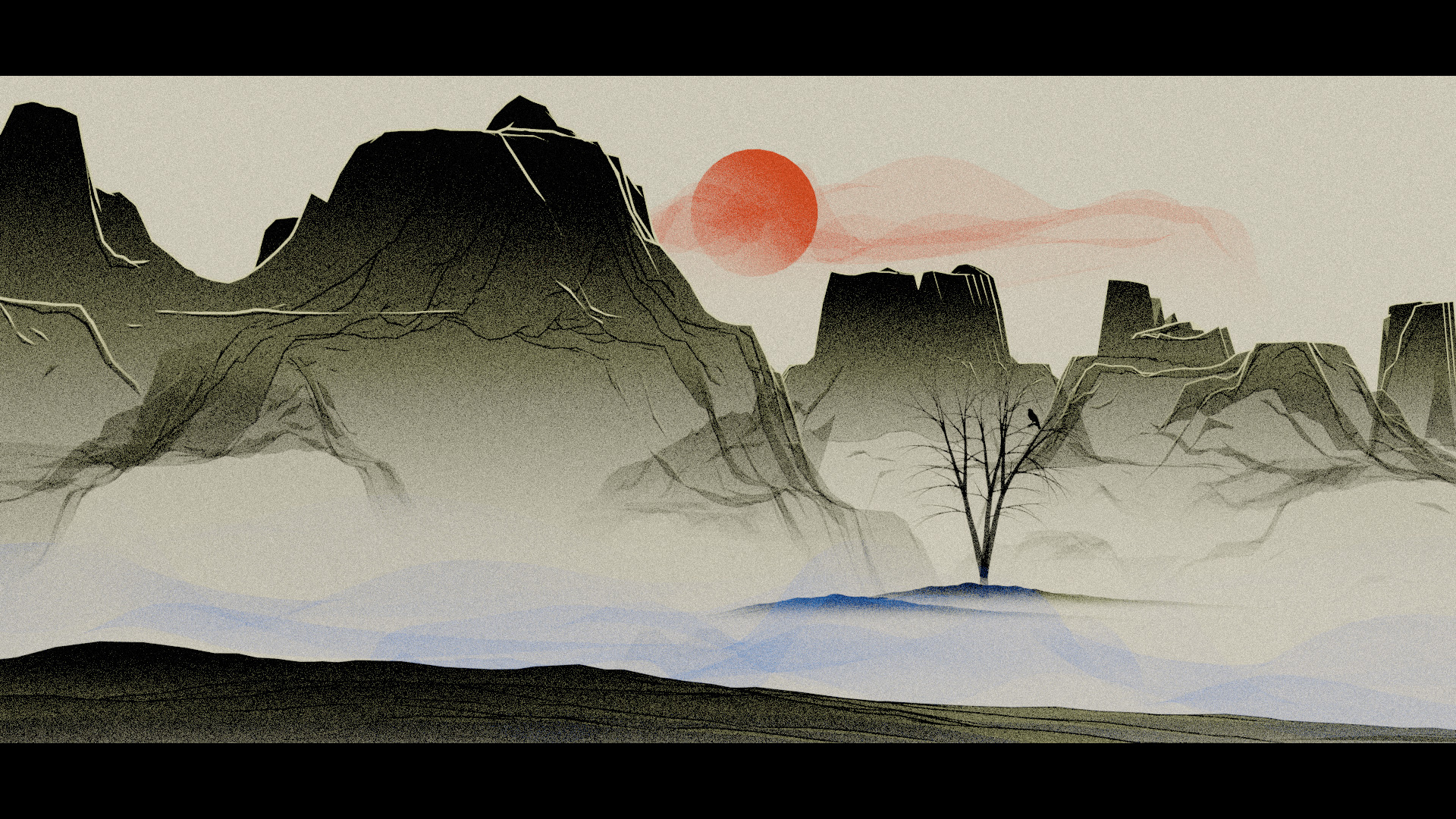 Ink wash painting style scene Projects Artists Community