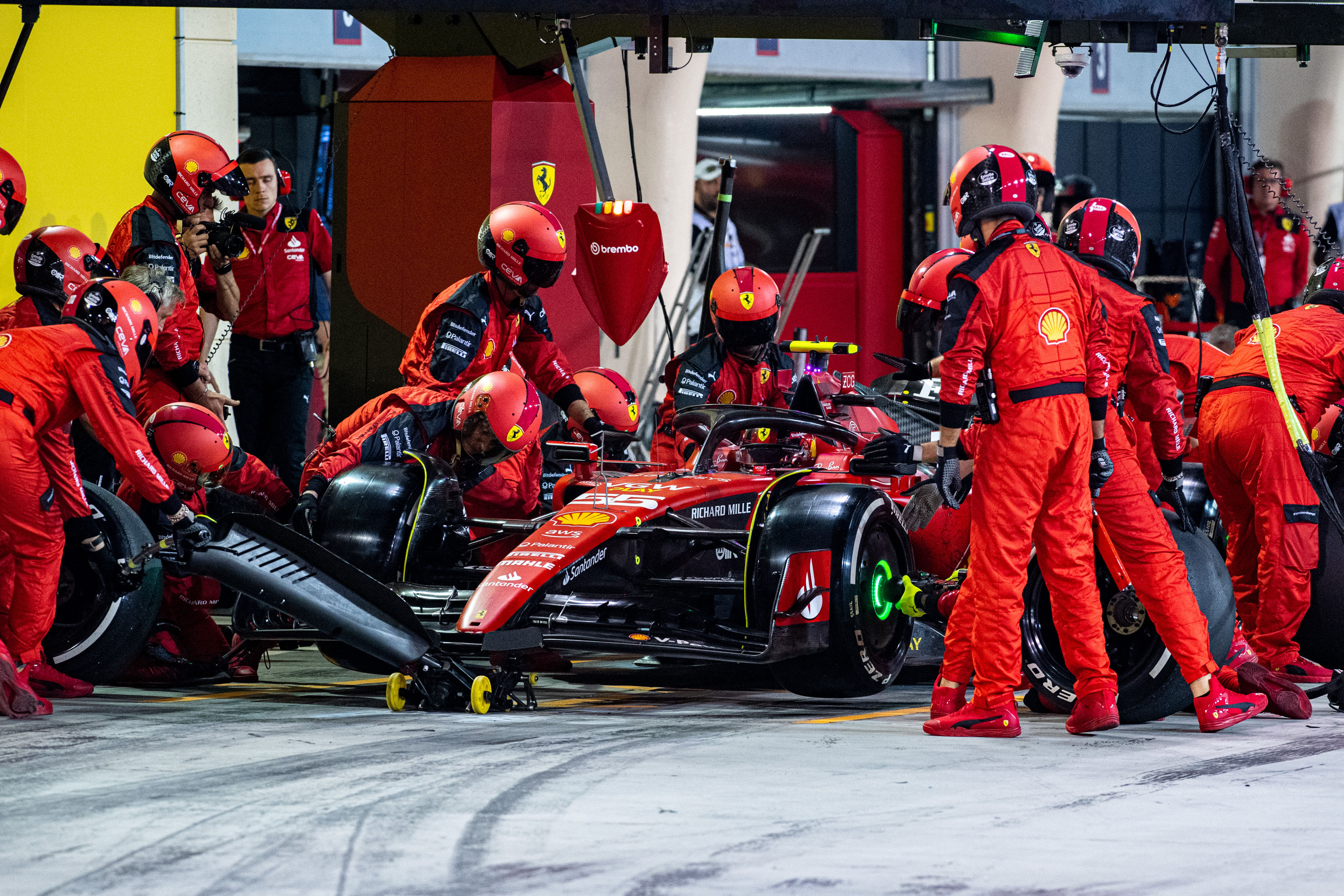 Carlos Sainz, fourth in a Bahrain GP where tyre degradation was key