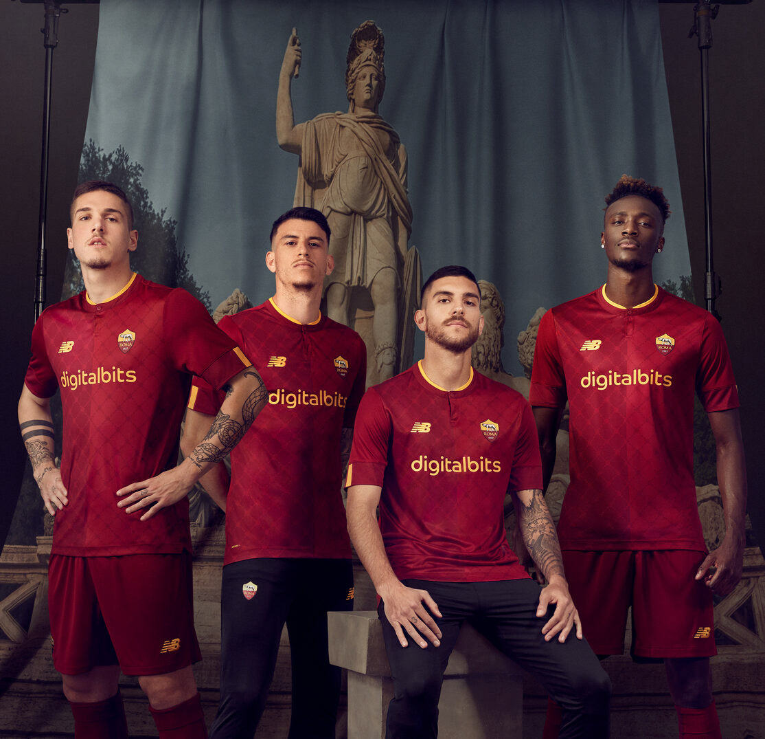 2022 23 New Balance AS Roma Home Phone Wallpaper