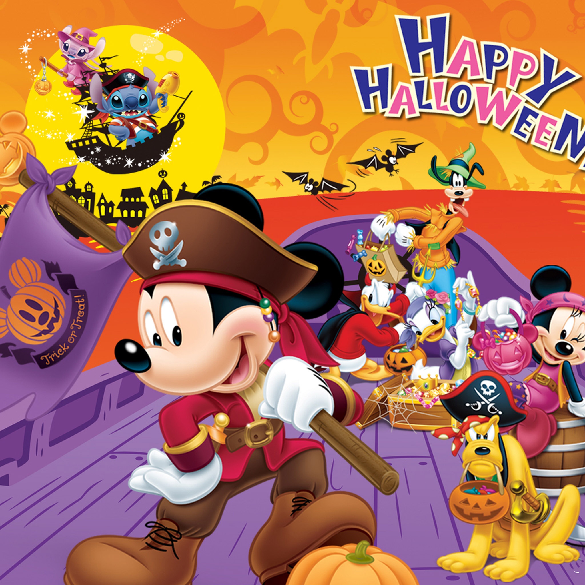 Free download Disney Mickey Mouse Halloween 2048x2048 [2048x2048] for your Desktop, Mobile & Tablet. Explore Mickey Halloween Wallpaper. Background Halloween, Mickey Wallpaper, Mickey Christmas Wallpaper