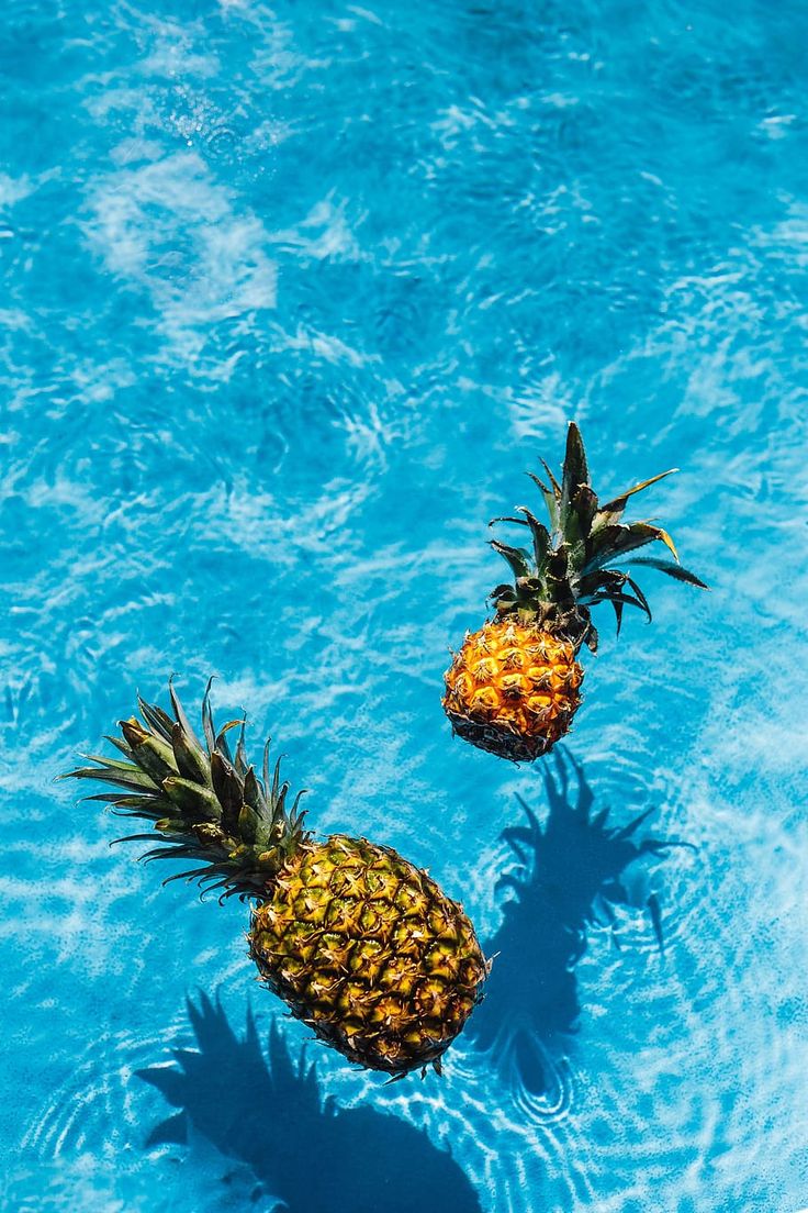 HD wallpaper: Pineapple in a swimming