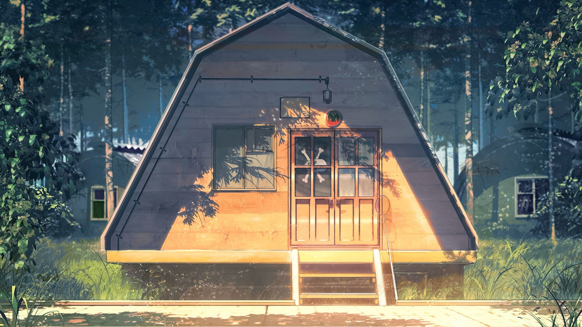 sunlight, house, chapel, Everlasting Summer, home, log cabin Gallery HD Wallpaper