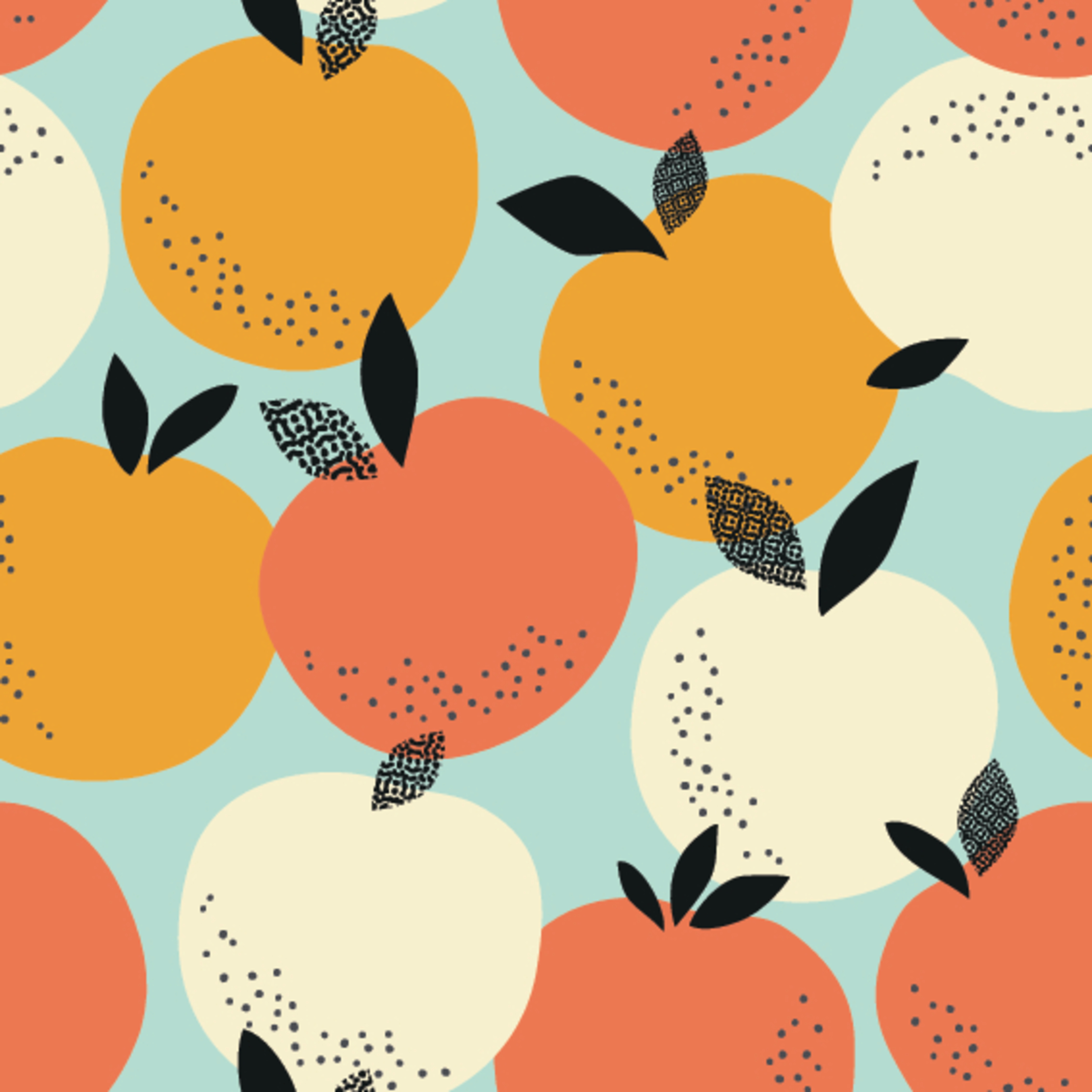 Retro Fruit Pattern Wallpaper Mural Your Way