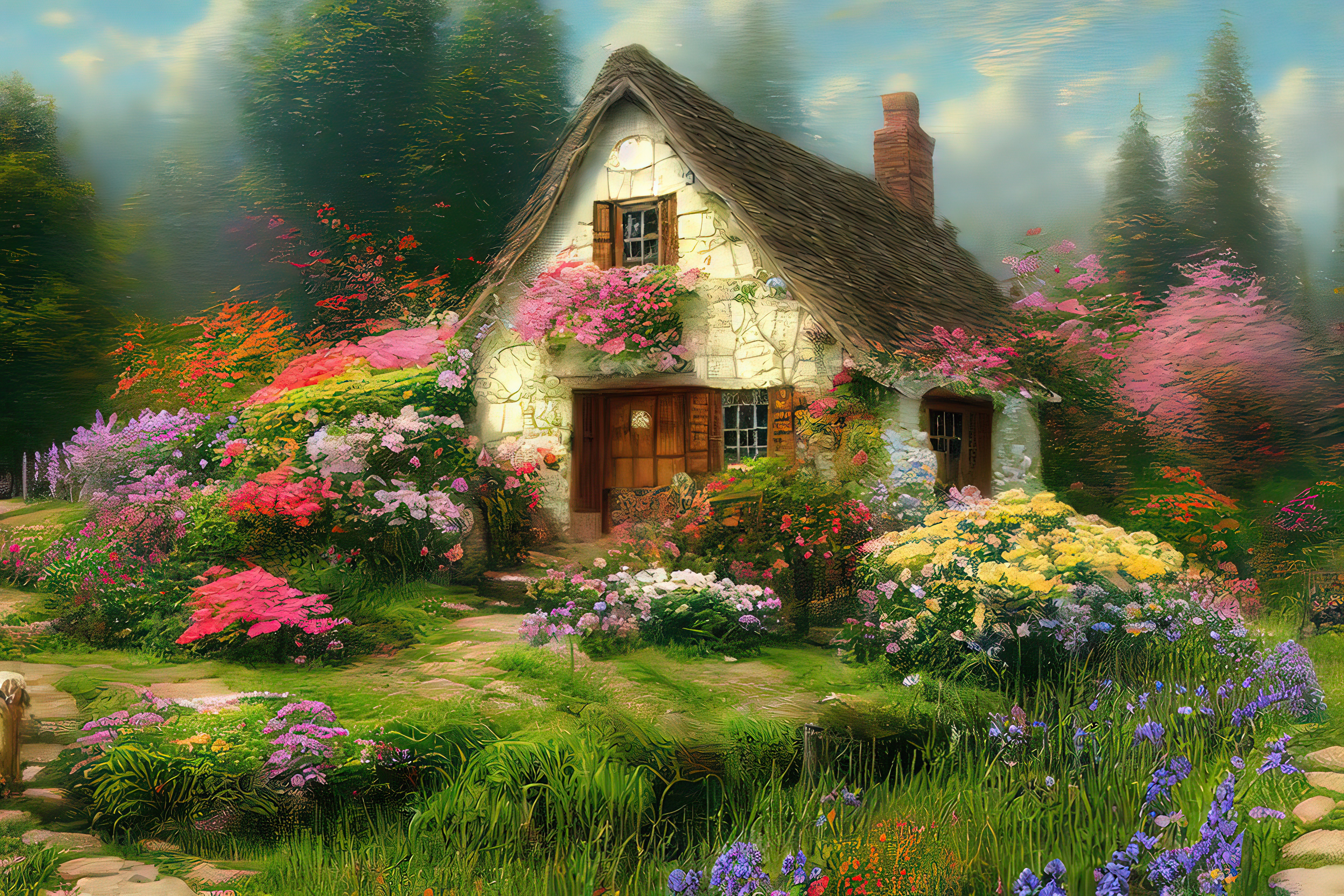 4K Artistic House Wallpaper and Background Image
