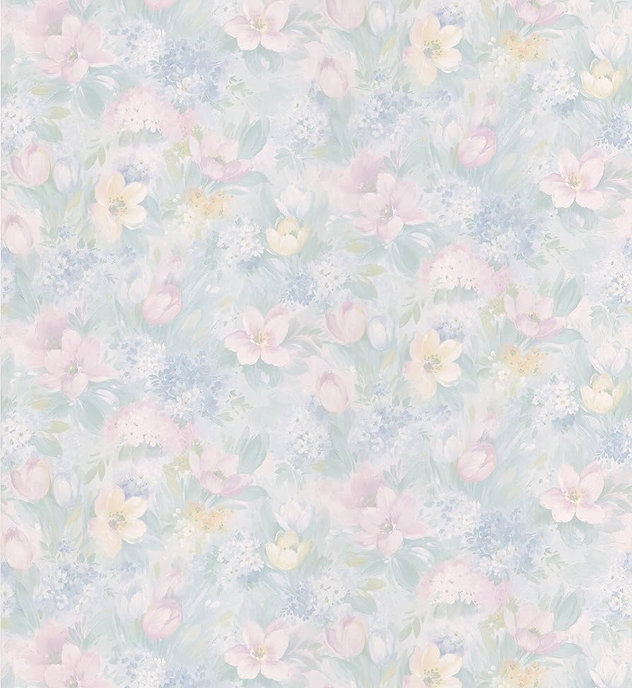 Brewster 414 75868 Georgia Pastel Floral Motif Wallpaper