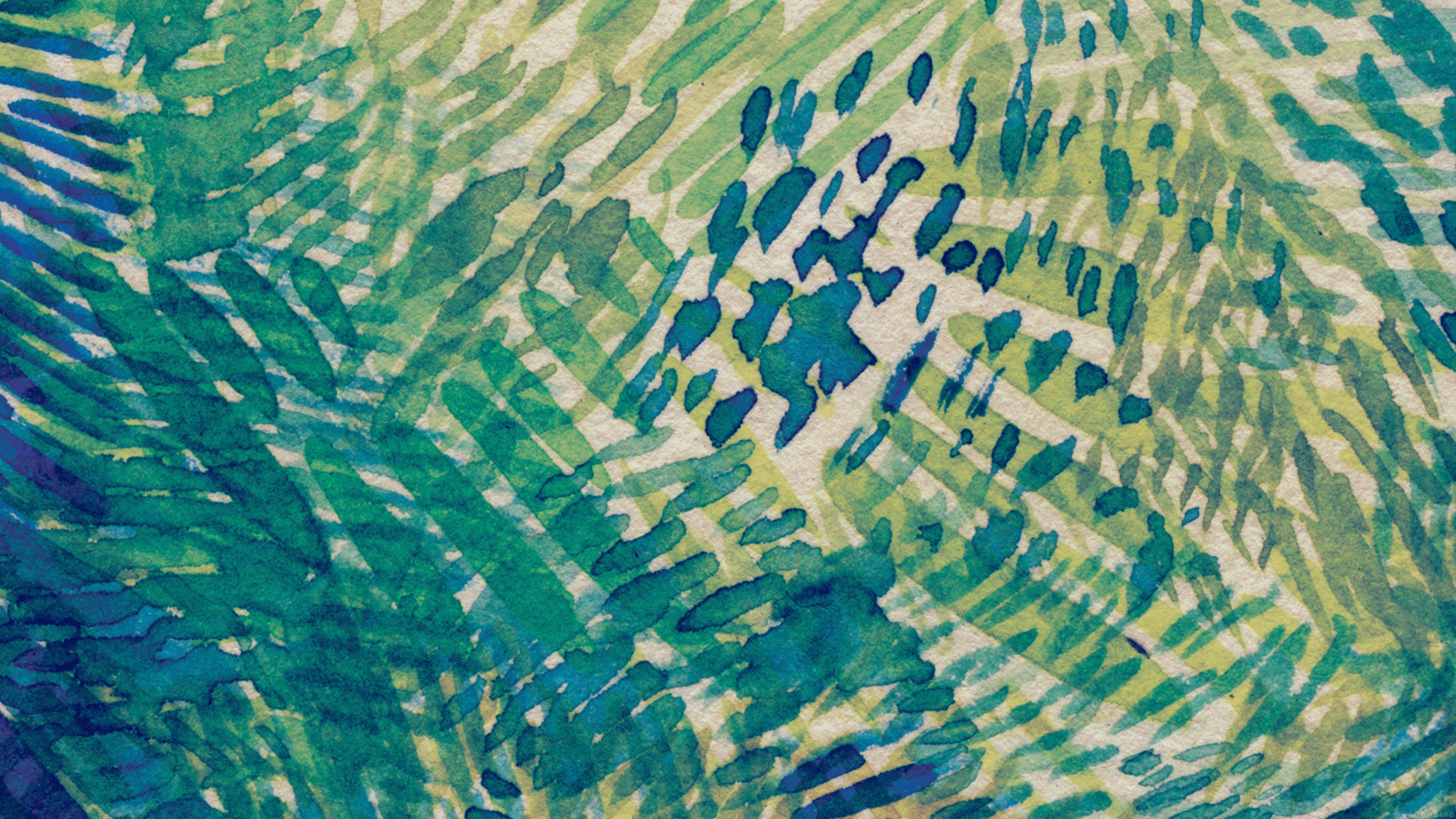 Spring Art Dark Blue Watercolor