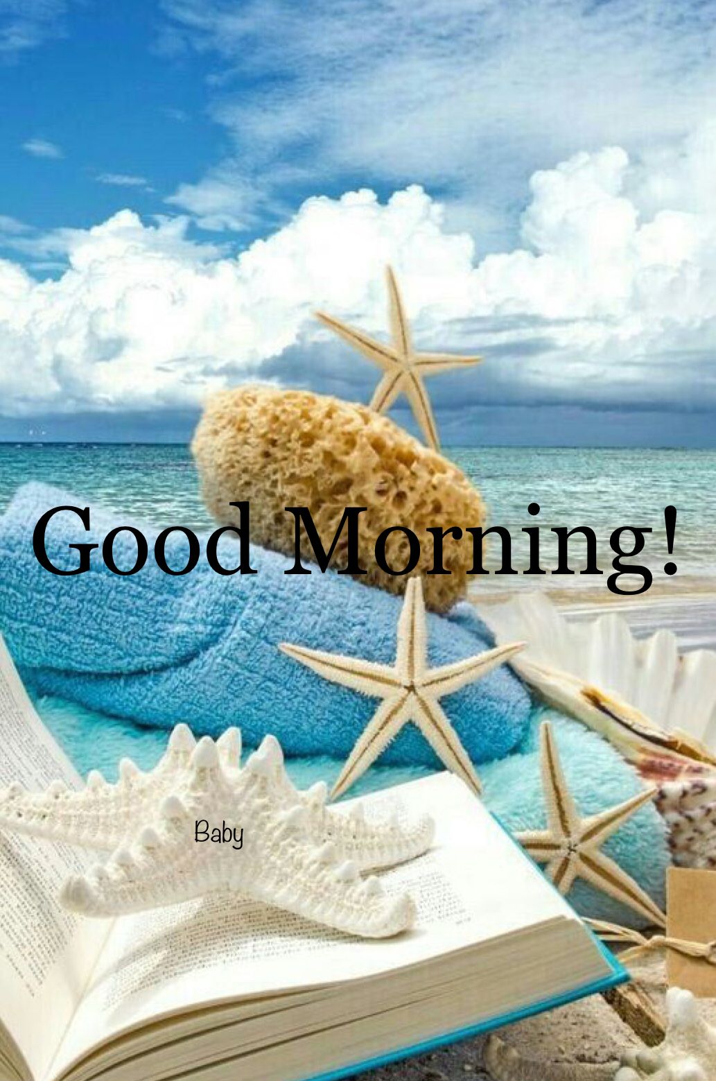 Good Morning!. Sea shells, Good morning, Morning image