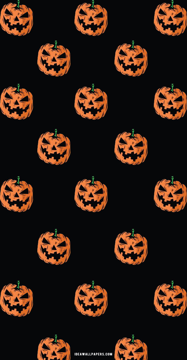 Pumpkin Wallpaper Ideas, Jack O Lantern On Black Background Wallpaper