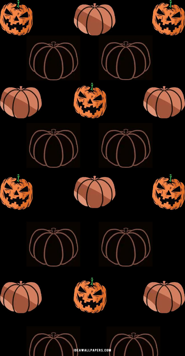 Pumpkin Wallpaper Ideas, Mismatched Pumpkins Wallpaper